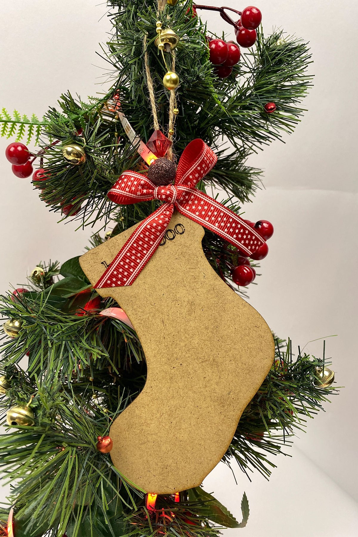 Sock Print Christmas Tree Ornament