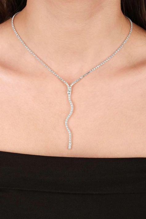 Dalgalı Venüs Şık Kristal Taşlı Abiye Kolye Küpe Seti Ve Ince Yaprak Gelin Tacı