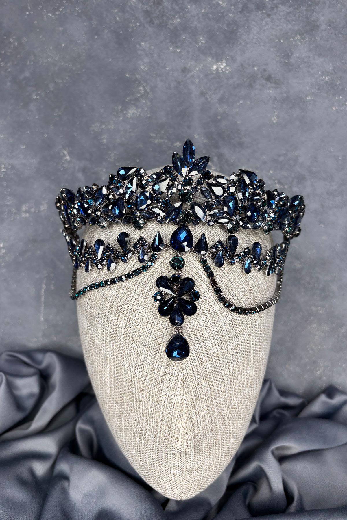 Dali Alınlık Sallantılı Gelin Kına Tacı Saç Aksesuarı