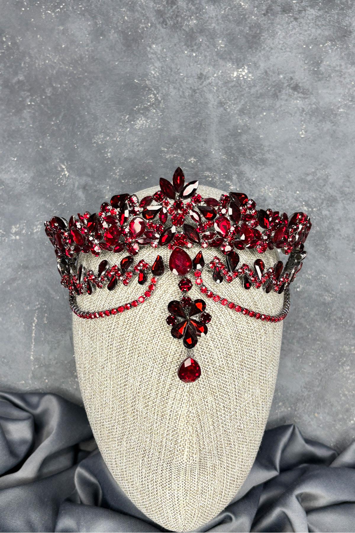 Dali Alınlık Sallantılı Gelin Kına Tacı Saç Aksesuarı