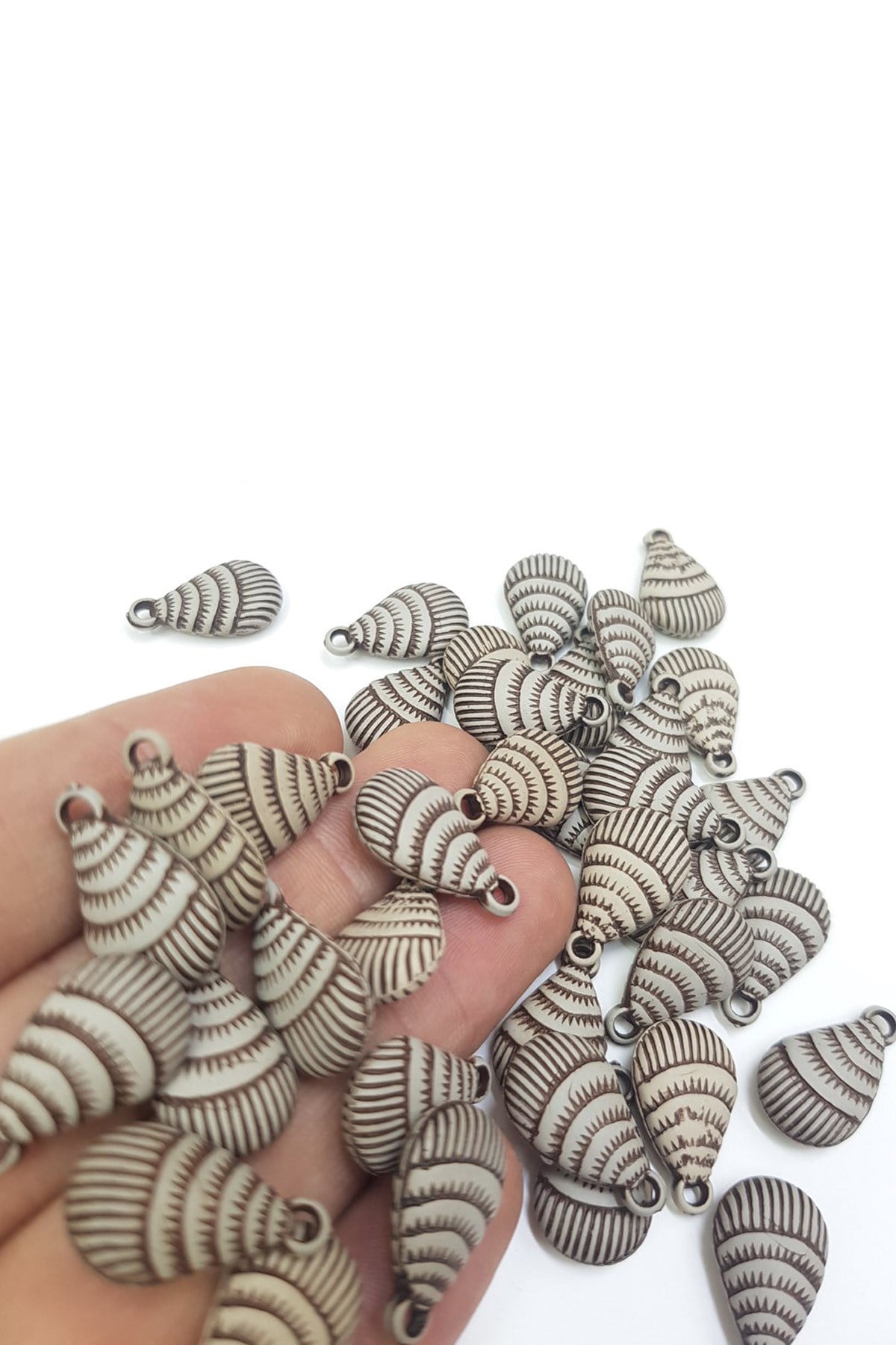 Plastik Kahveli Midye Deniz Kabuğu
