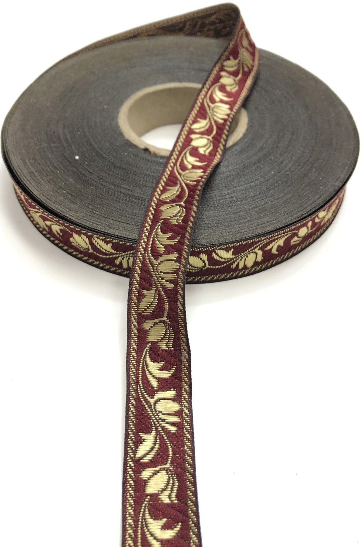 Desenli Bordo Baskılı Kurdele 2 cm