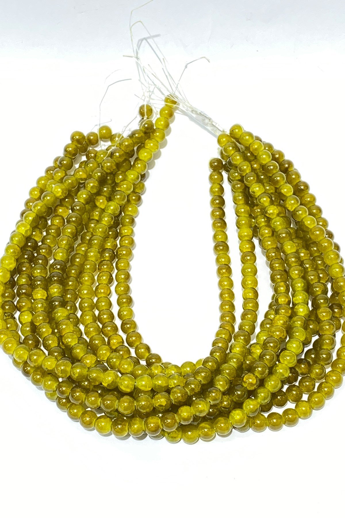 خرز زجاجي من سلسلة منقوشة 8 مم