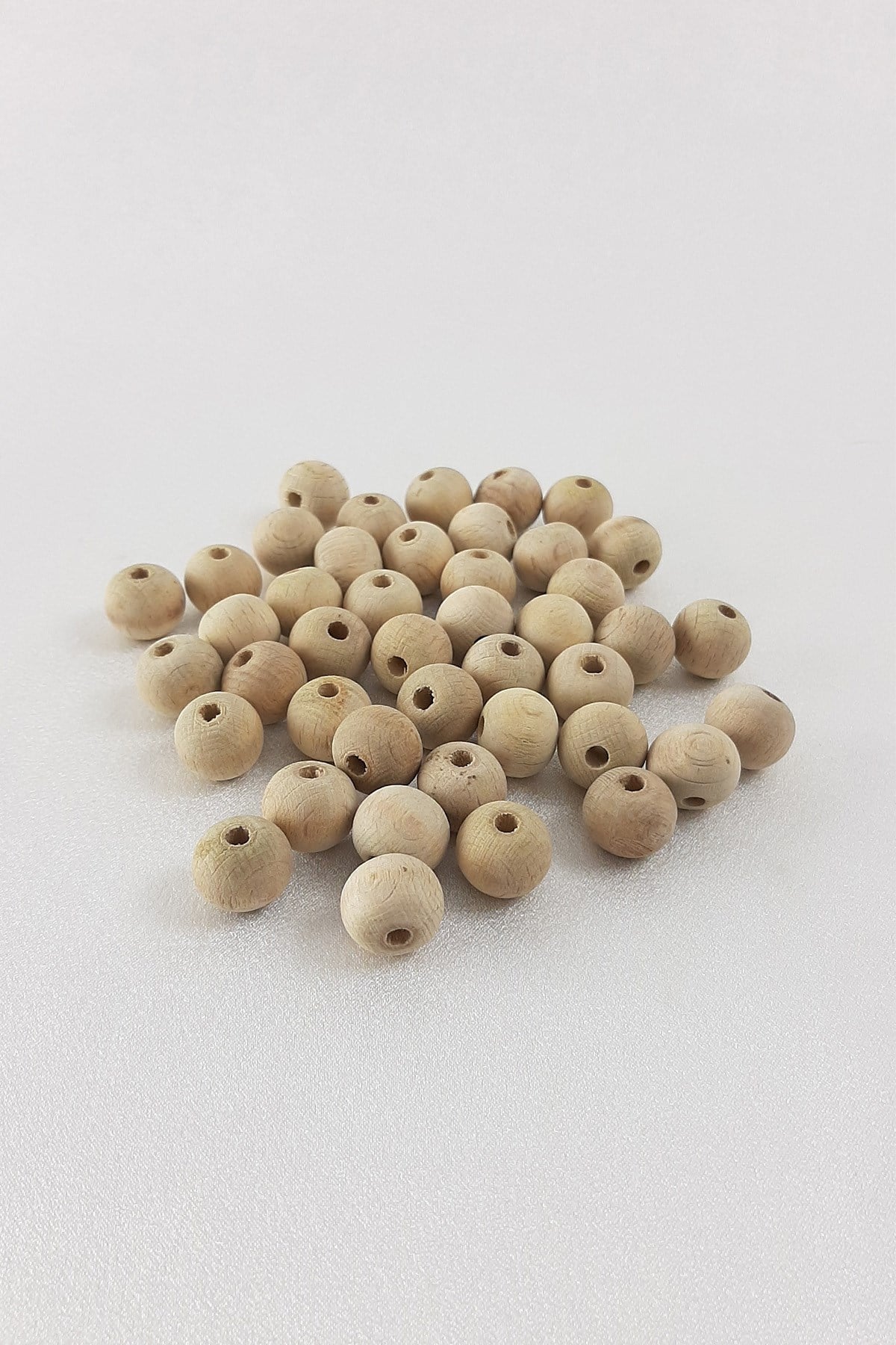 Doğal Renk Ahşap Boncuk 12 mm