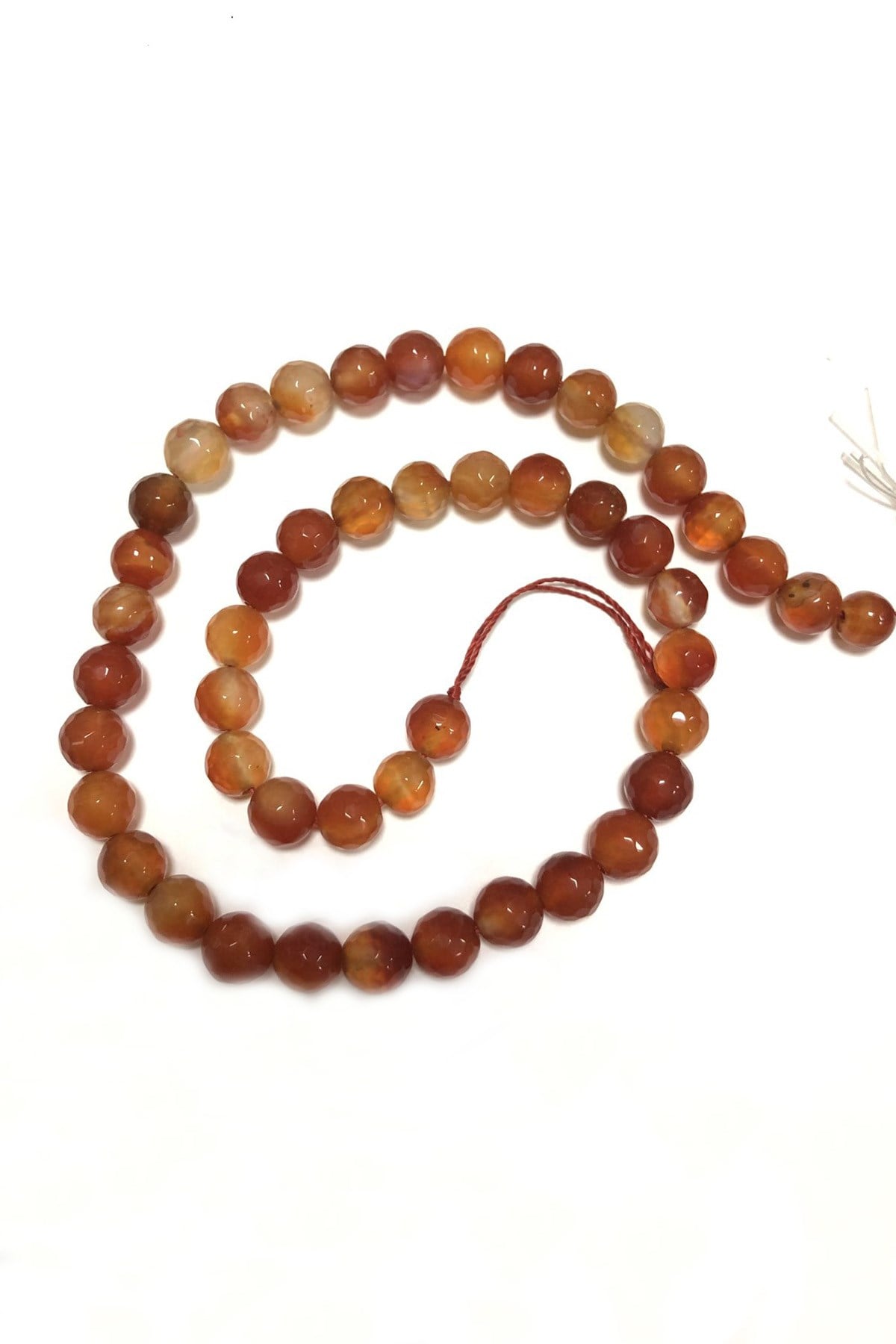 Brown String Natural Stone Beads 8 mm