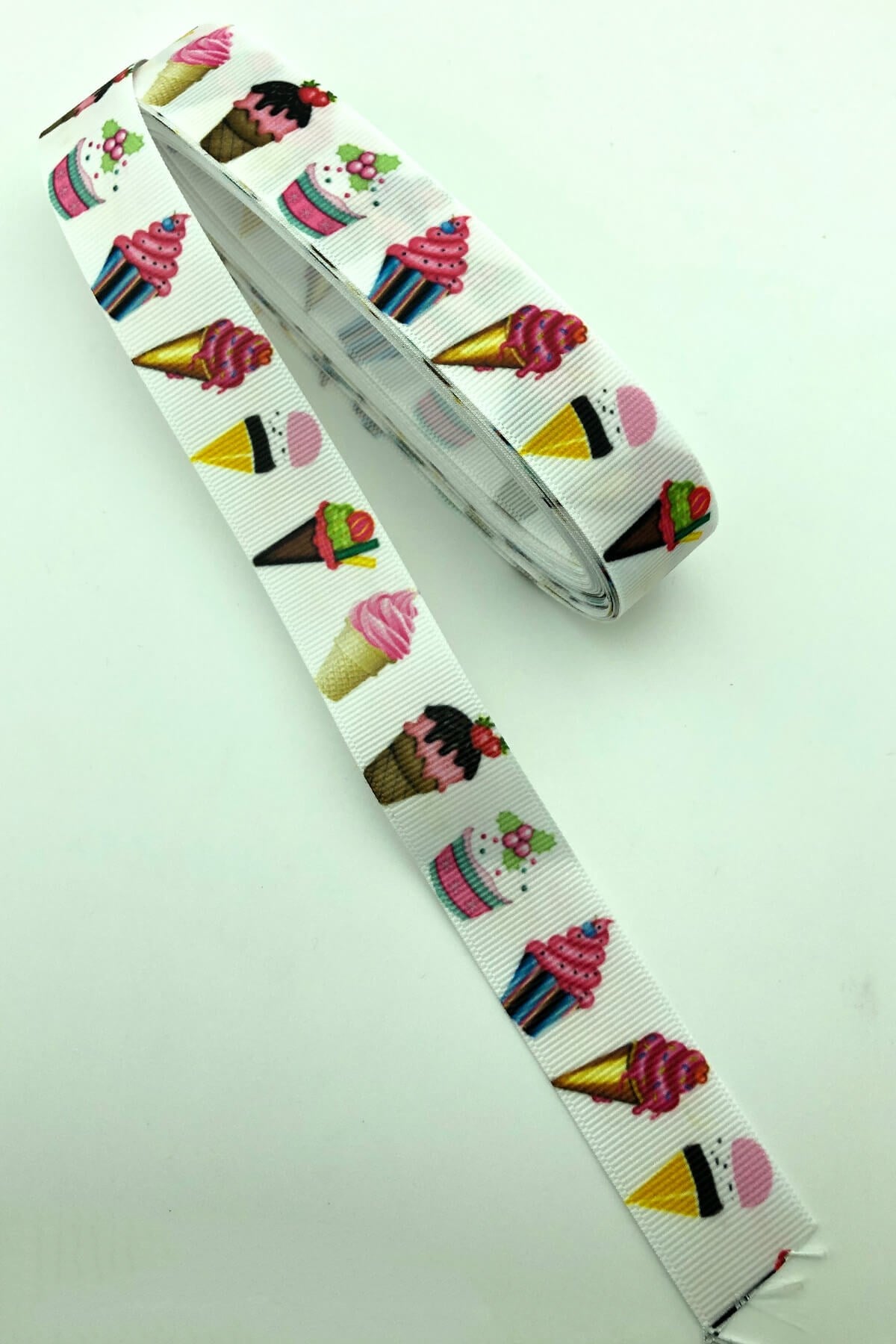 Ice Cream Printed Grosgrain Ribbon 10 Mt