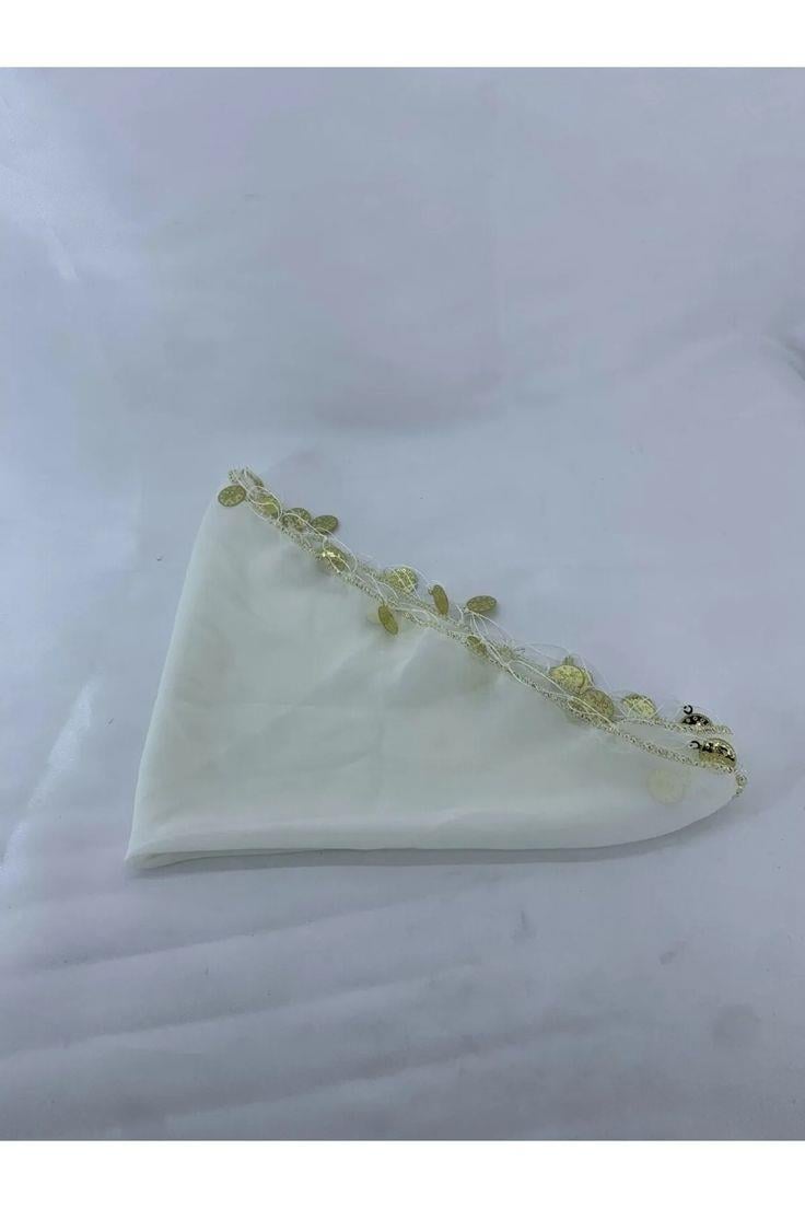 Düğün Ve Kına Geceleri Için 10lu Kumaş Halay Mendili Krem 25x25