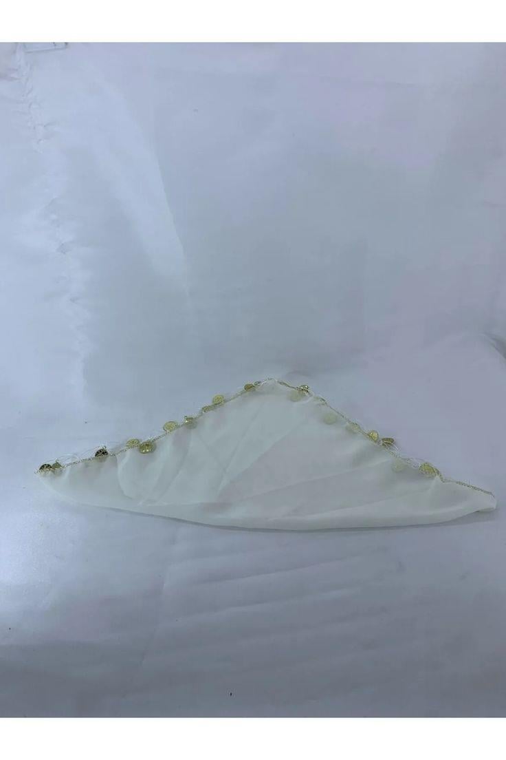 Düğün Ve Kına Geceleri Için 10lu Kumaş Halay Mendili Krem 25x25