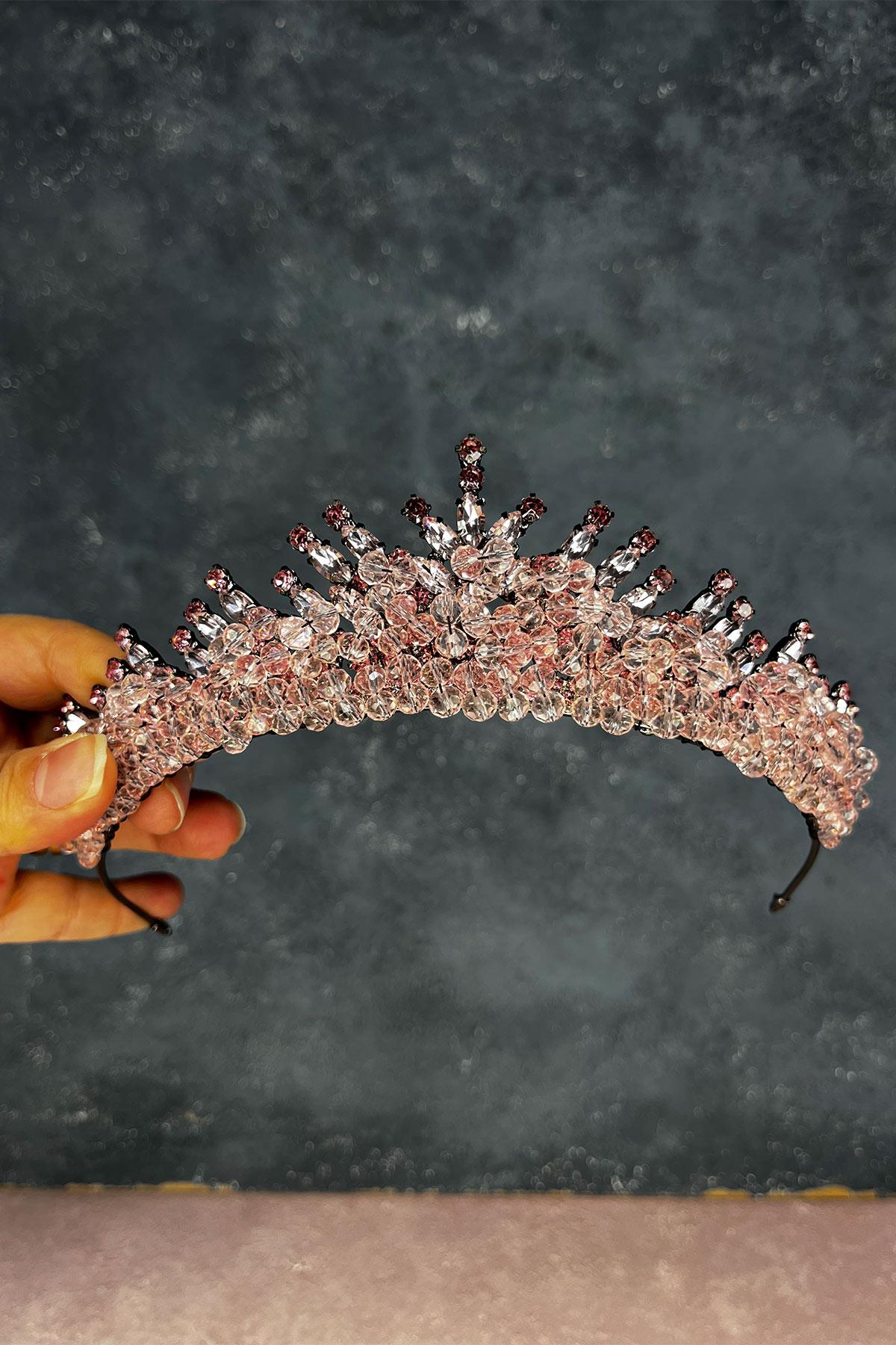 Edis Boncuk İşlemeli Gelin Kına Tacı