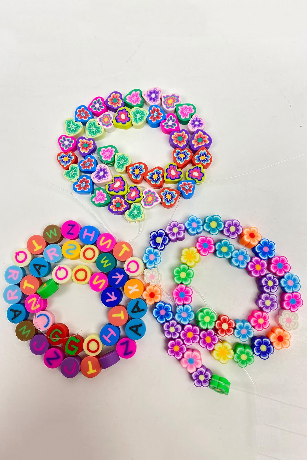 Figure Patterned Fimo Bead Set 3 series