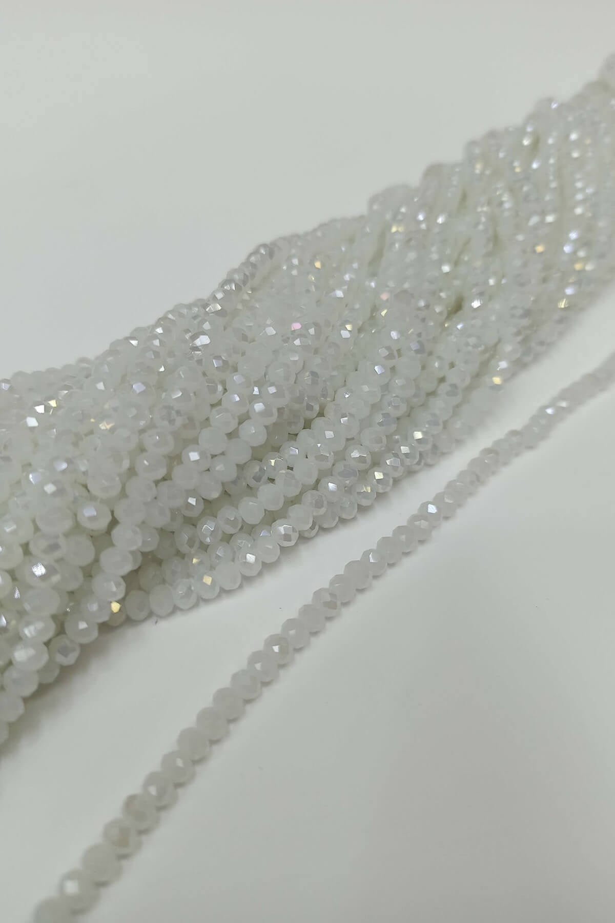 Ivory Crystal Beads 4 mm