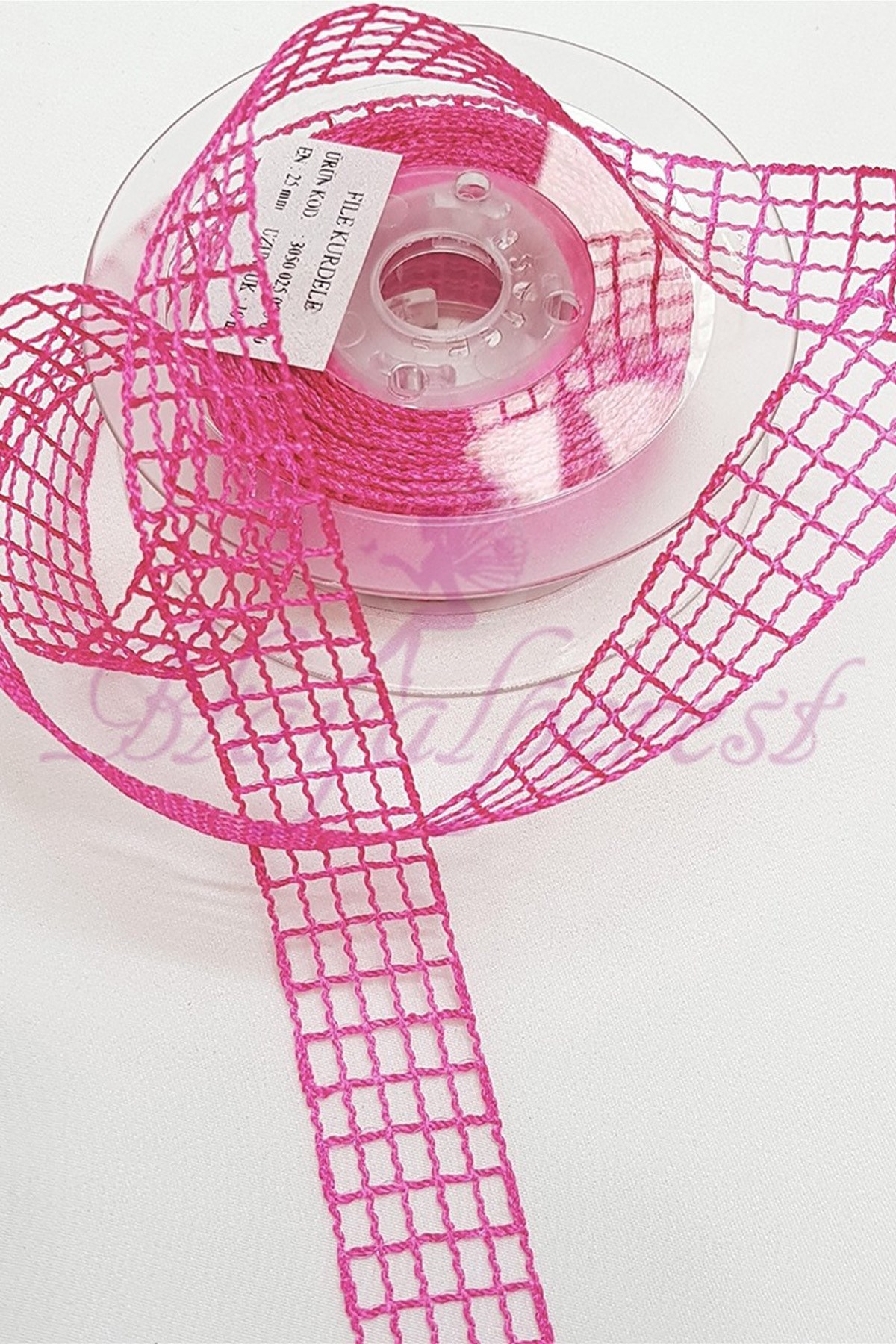 Fuchsia Color Mesh Ribbon 2,5Cm
