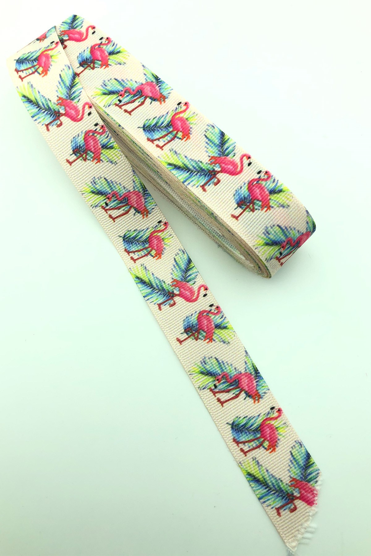 Flamingo Printed Grosgrain Ribbon