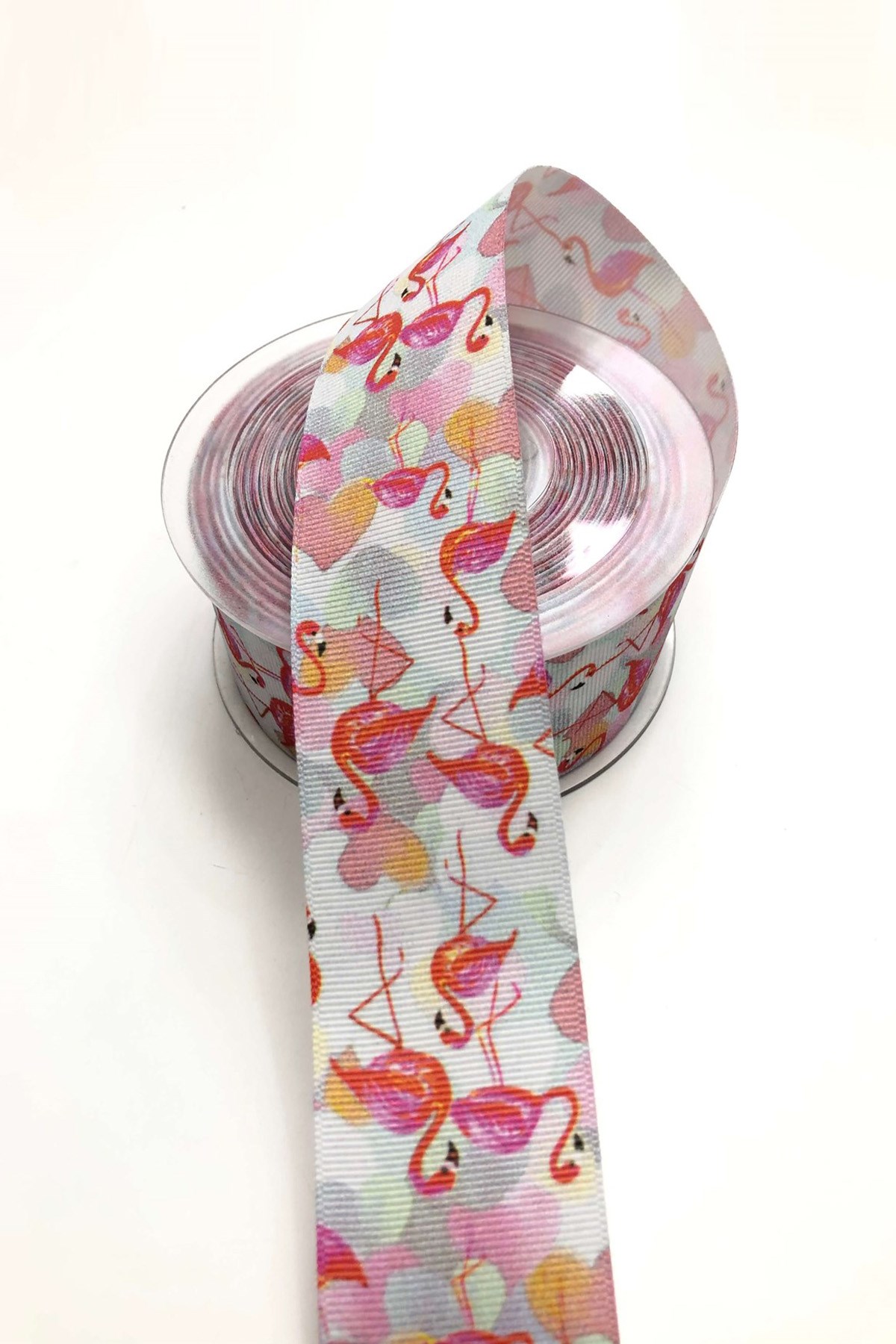 Flamingo Desenli  Grogren Kurdela 4 cm 1 mt