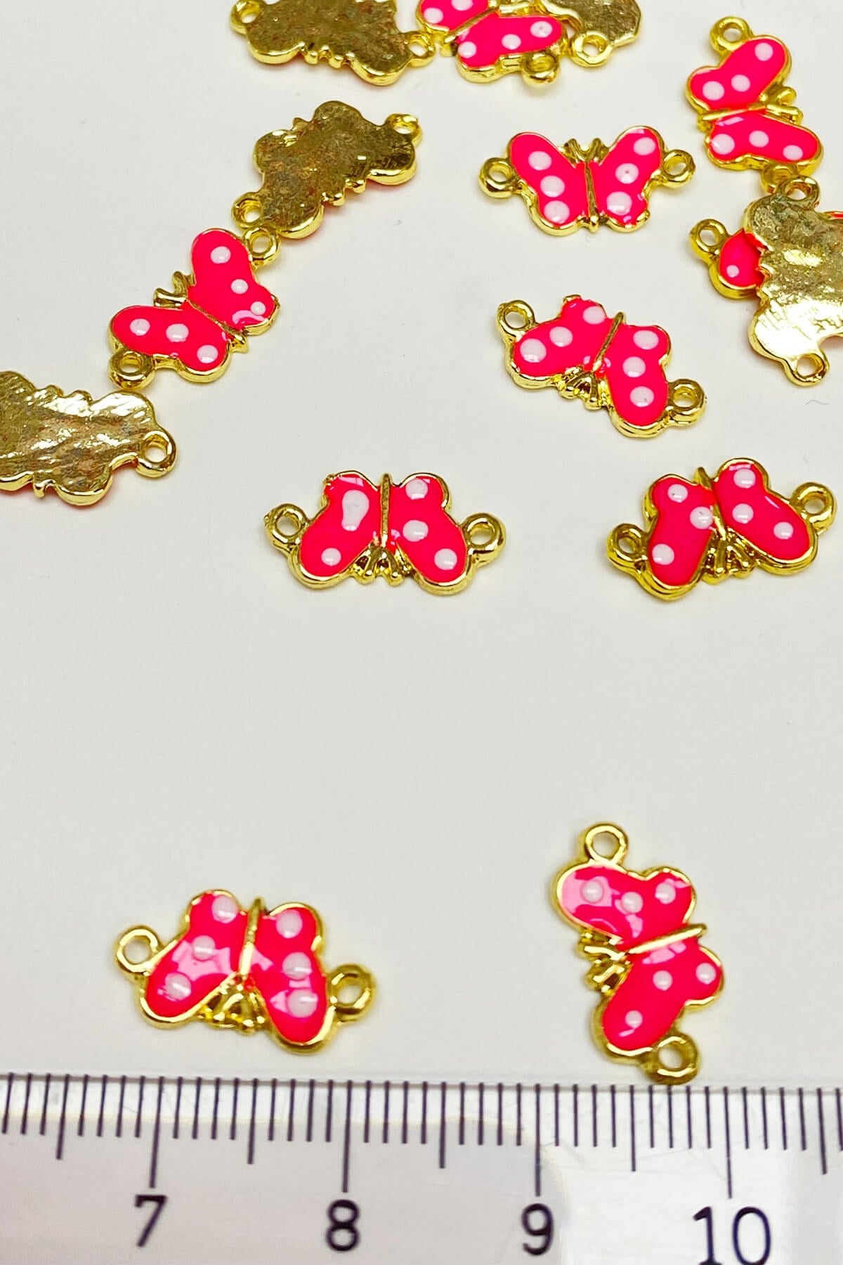 Fuchsia Double-Sided Butterfly Model Bracelet Tip 1 Piece