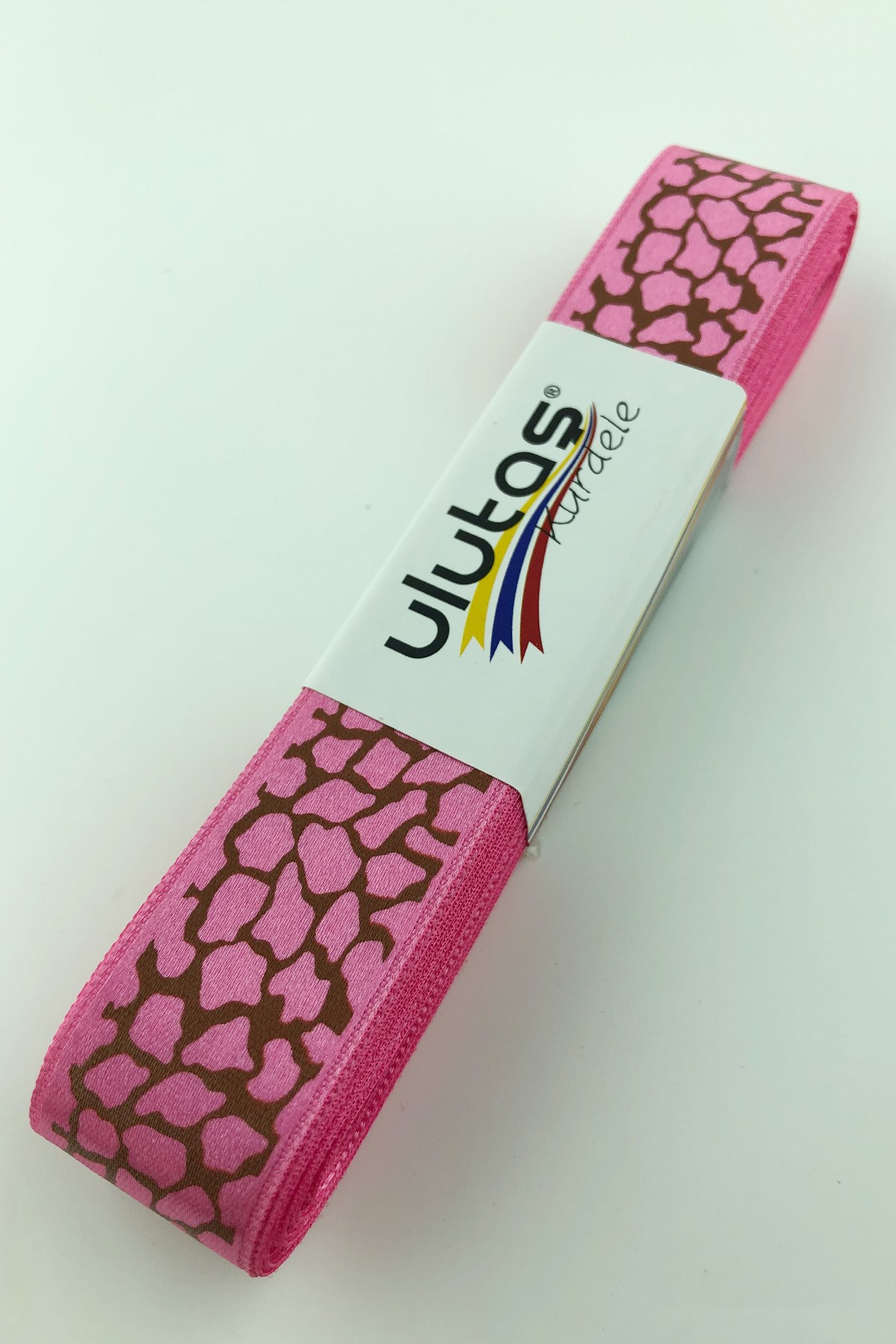 Fuchsia Marble Pattern Printed Satin Ribbon 2.5 cm