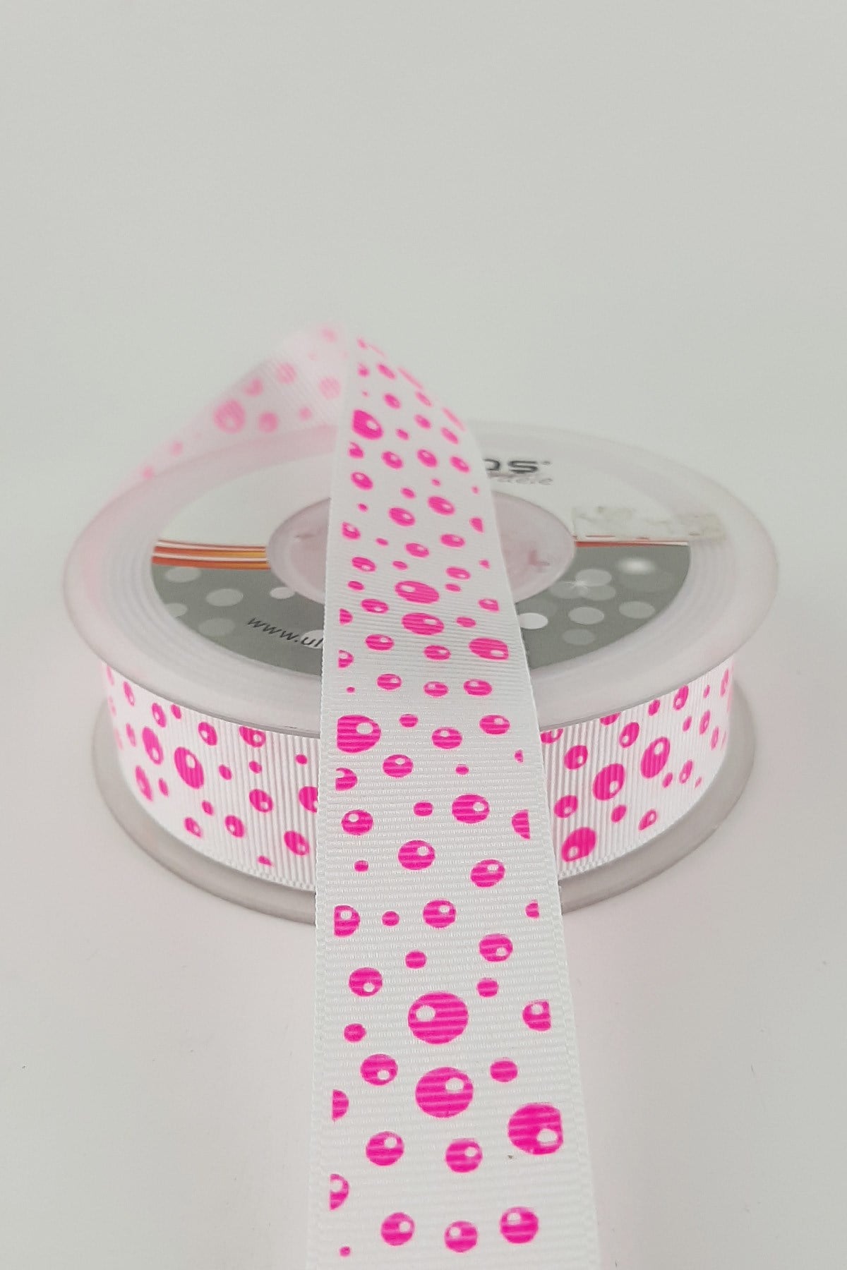 Fuşya Neon Grogren Kurdele 2,5 cm 20 mt