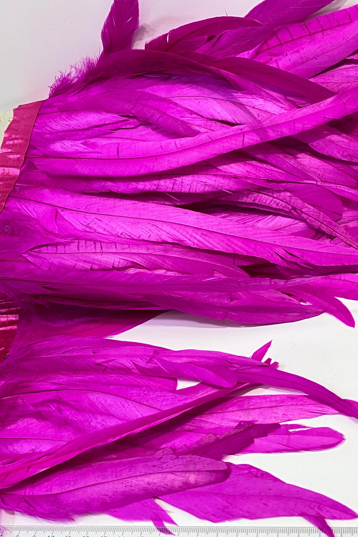  Fuchsia Long Chandelier Feather