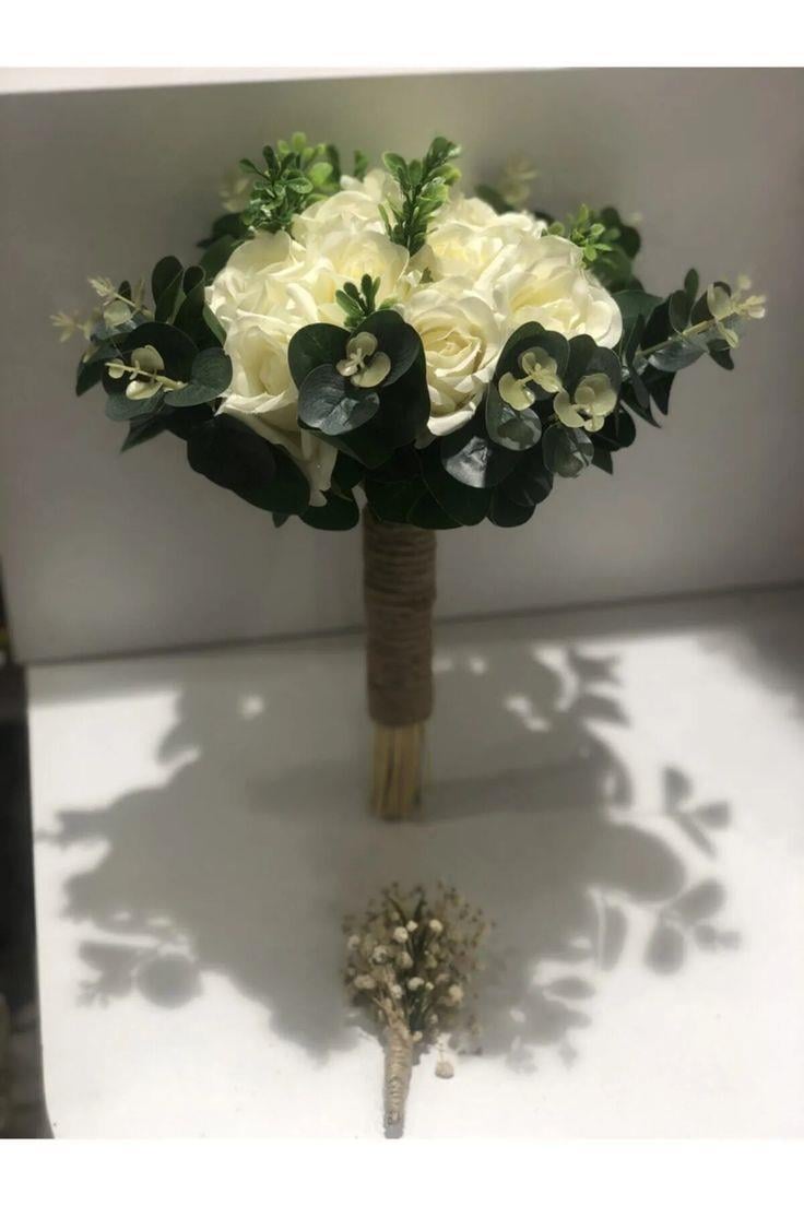 Gelin Buketi Nişan Çiçeği Damat Yaka Çiçeği