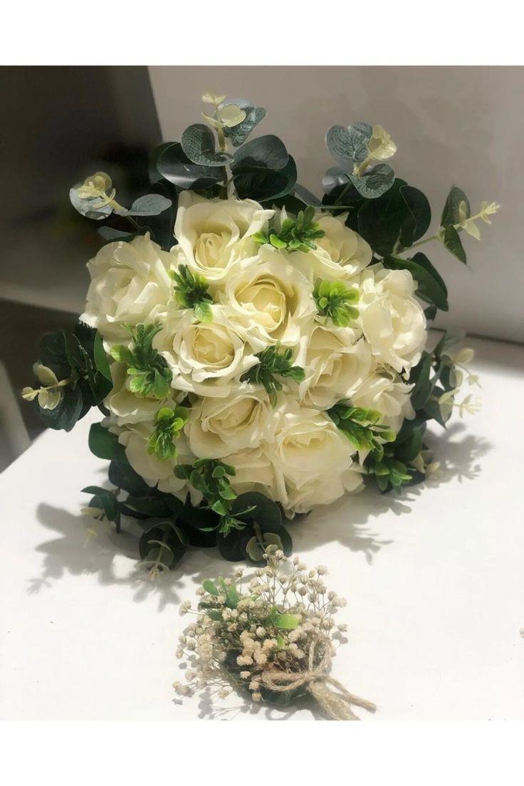 Gelin Buketi Nişan Çiçeği Damat Yaka Çiçeği