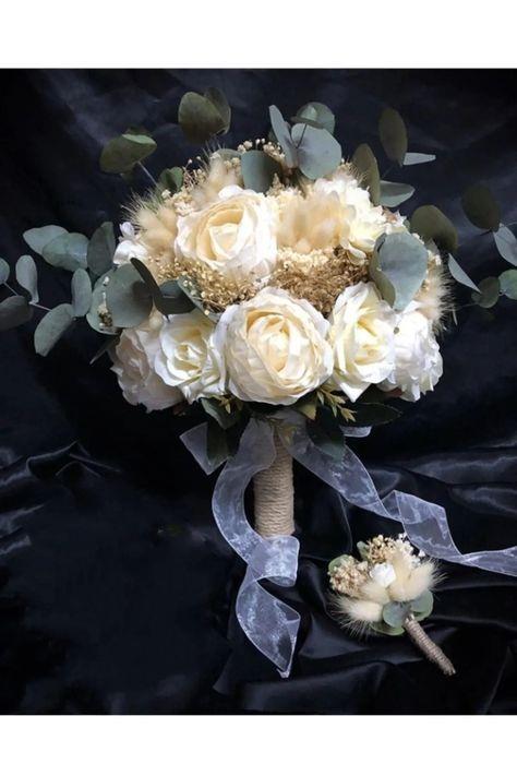 Gelin Buketi Ve Damat Yaka Çiçeği