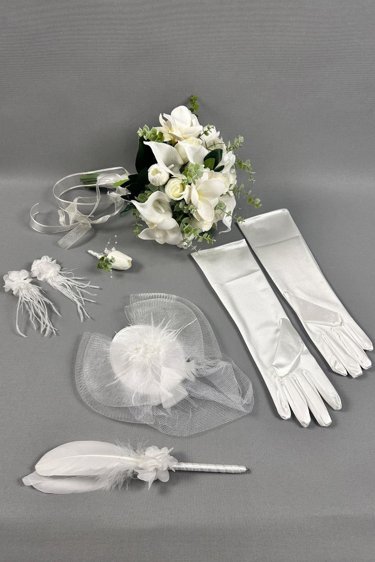 Gelin Çiçeği Ve Nikah Set Aksesuaları