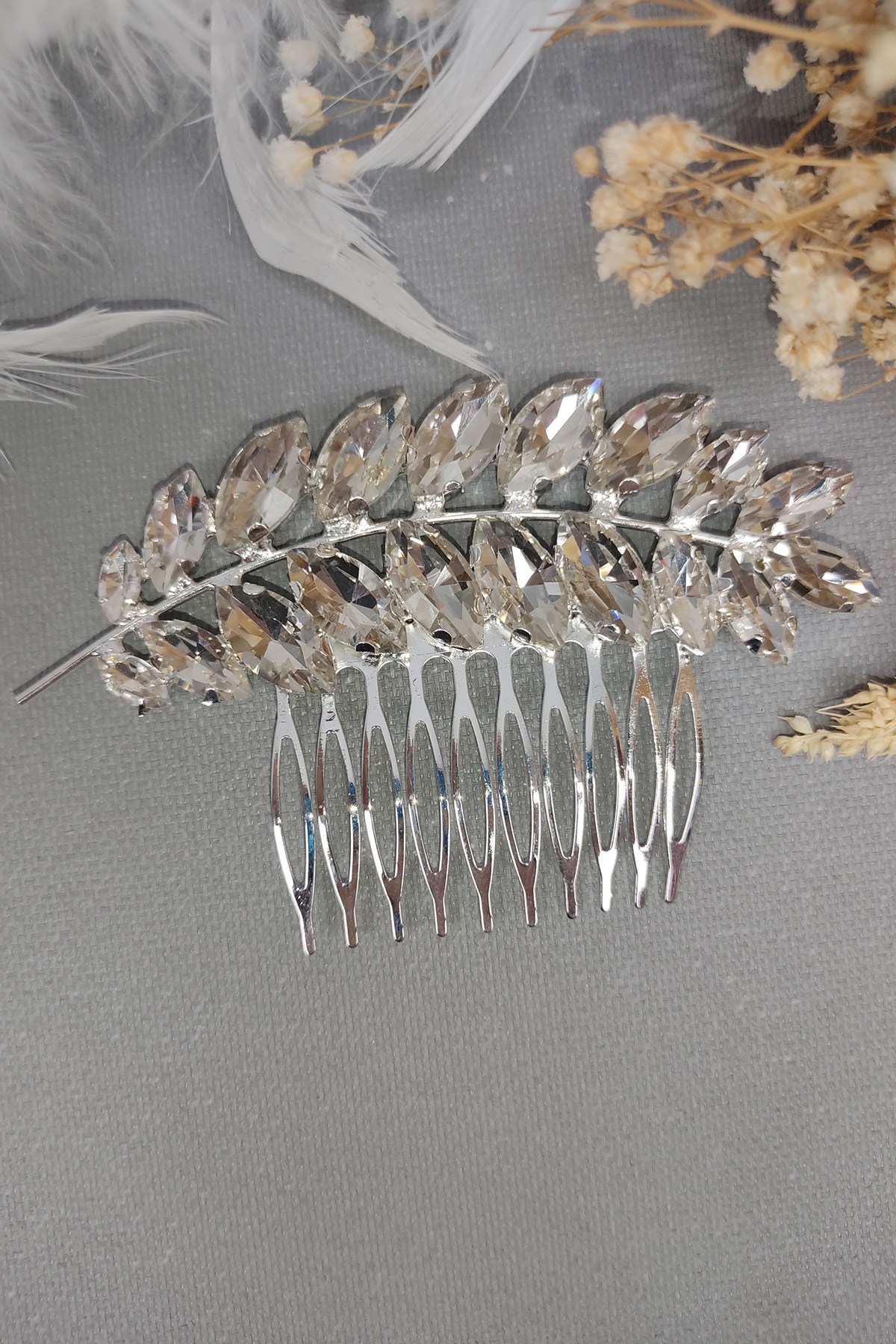 Bridal Hair Clip 2 Pieces With Crystal Stone Comb