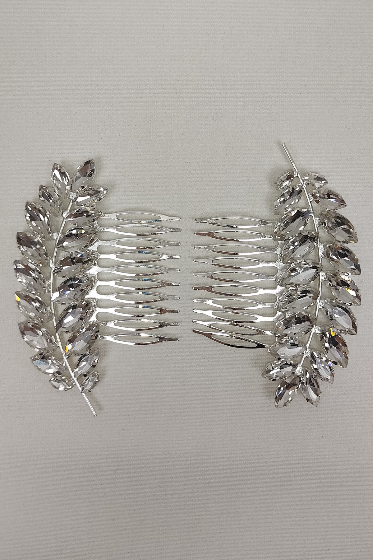 Bridal Hair Clip 2 Pieces With Crystal Stone Comb