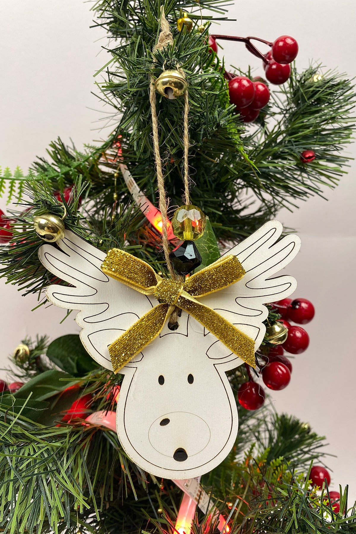 Deer Printed Christmas Tree Ornament