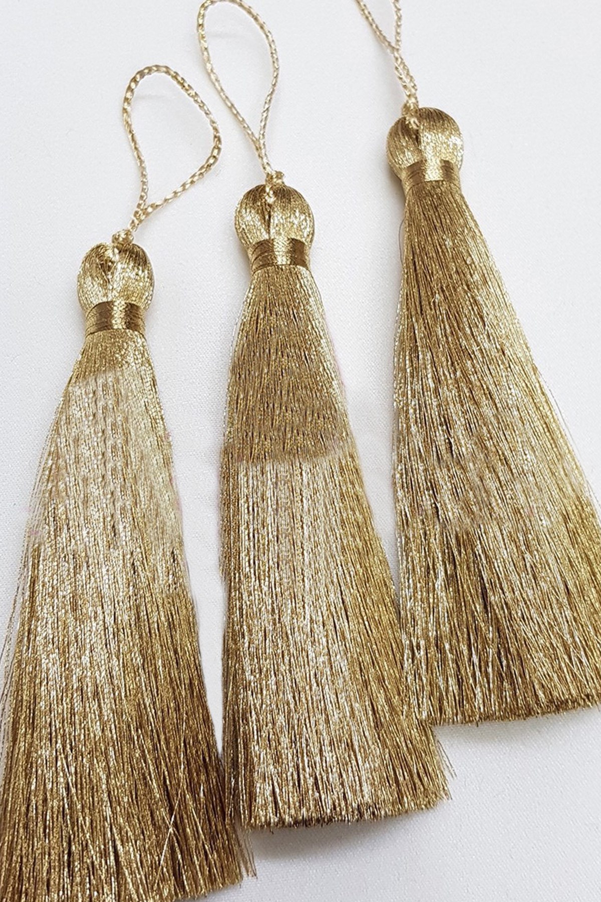 Gold Silvery Single Tassel 10 cm (1 piece)