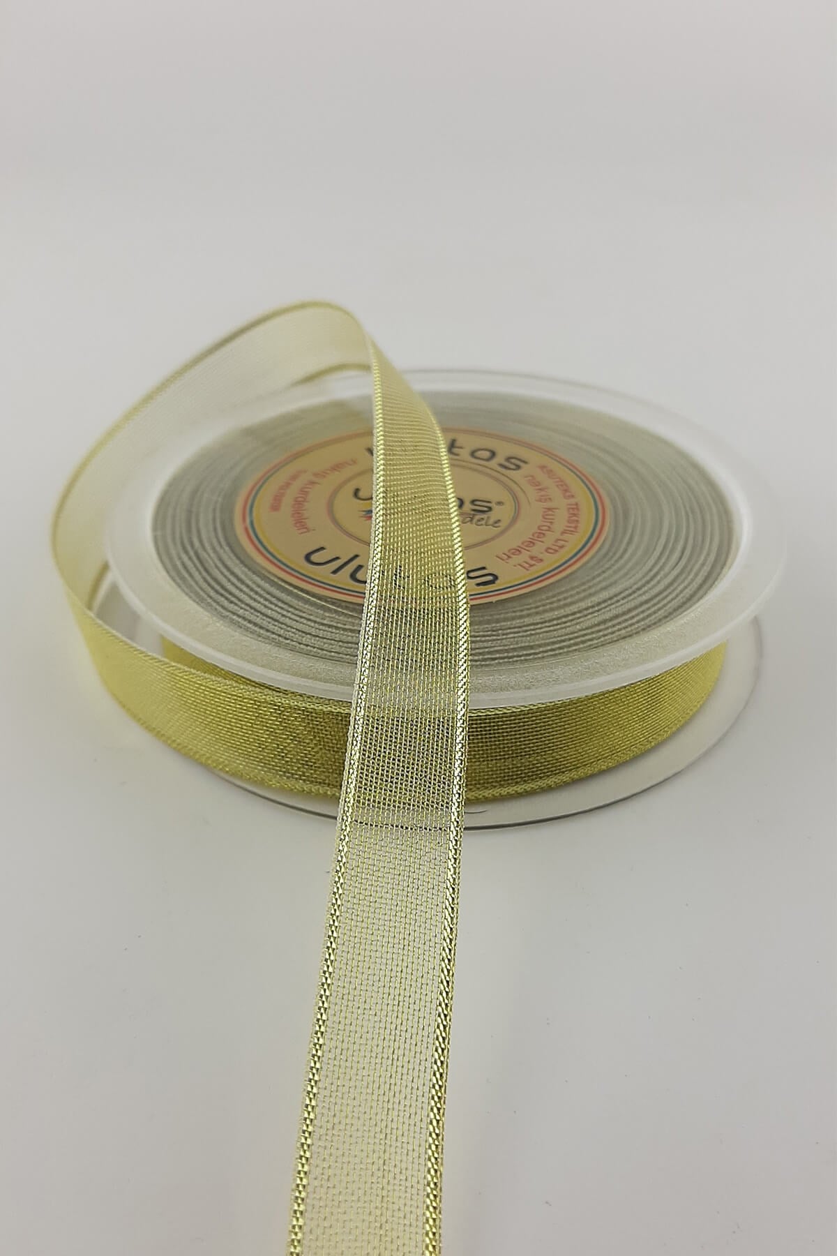 Gold Rengi Sim Şifon Kurdele 1.5 Cm 25 mt