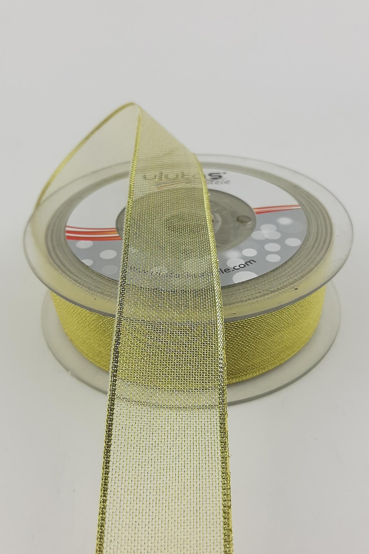 Gold Rengi Sim Şifon Kurdele 25 mt 2.5 Cm