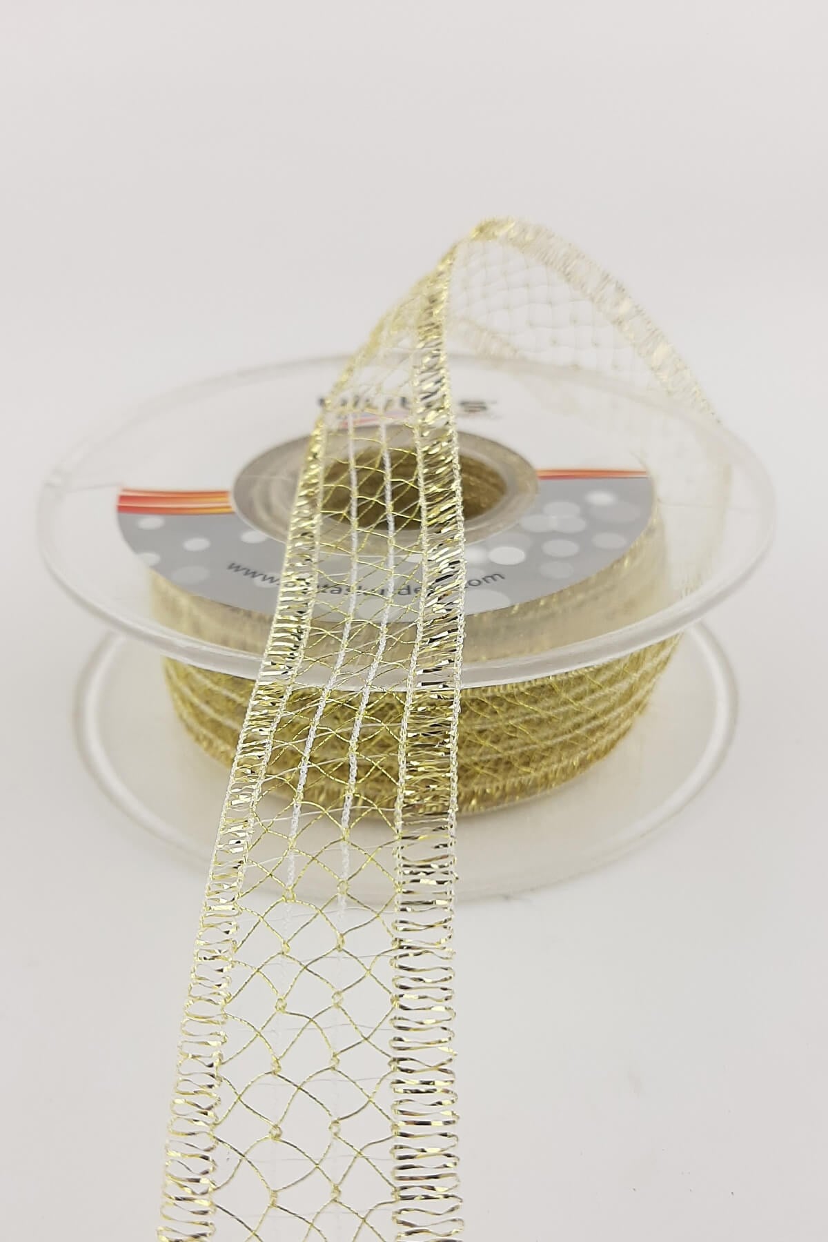 Gold Sparse Net Simtela Ribbon 20 mt
