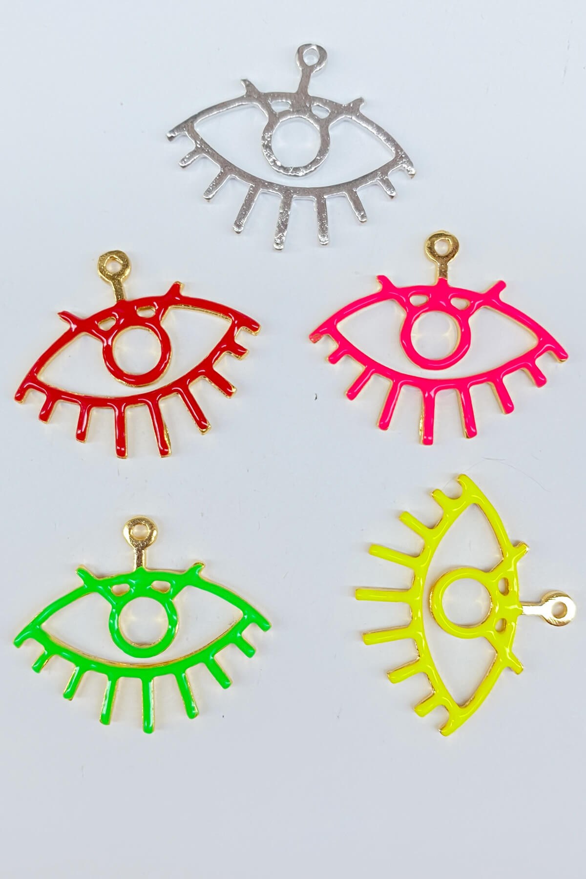Eye Pattern Metal Pendant Colorful 1 Piece