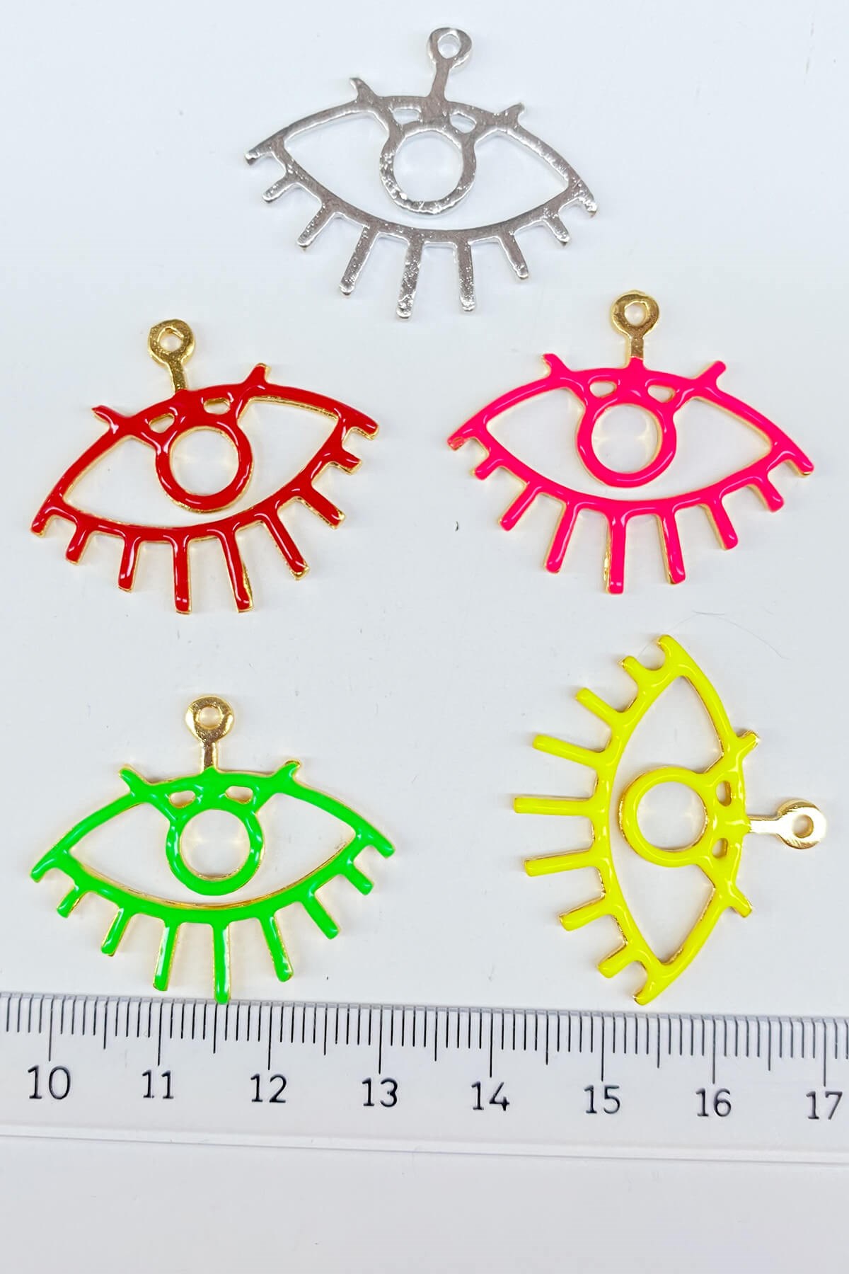 Eye Pattern Metal Pendant Colorful 1 Piece