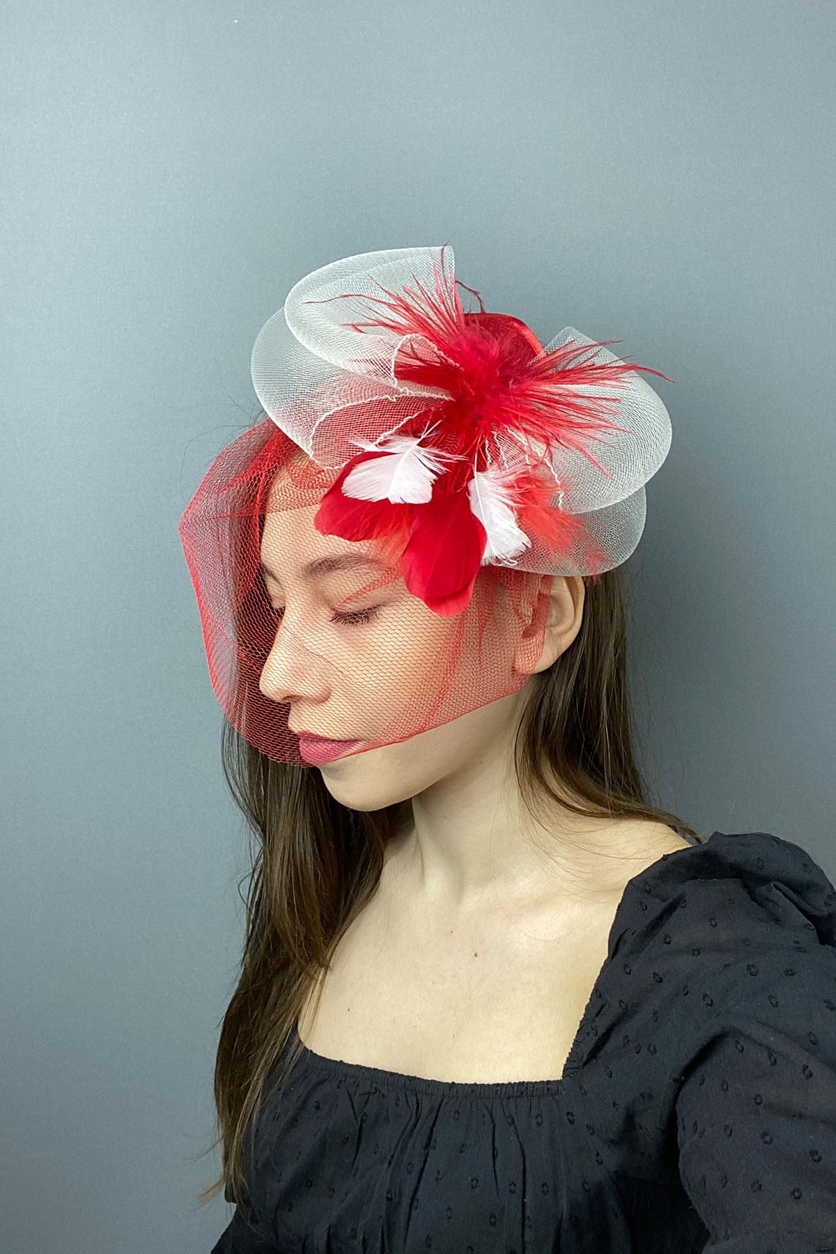 Greek Tulle Voile Wedding And Party Hat Hair Accessory