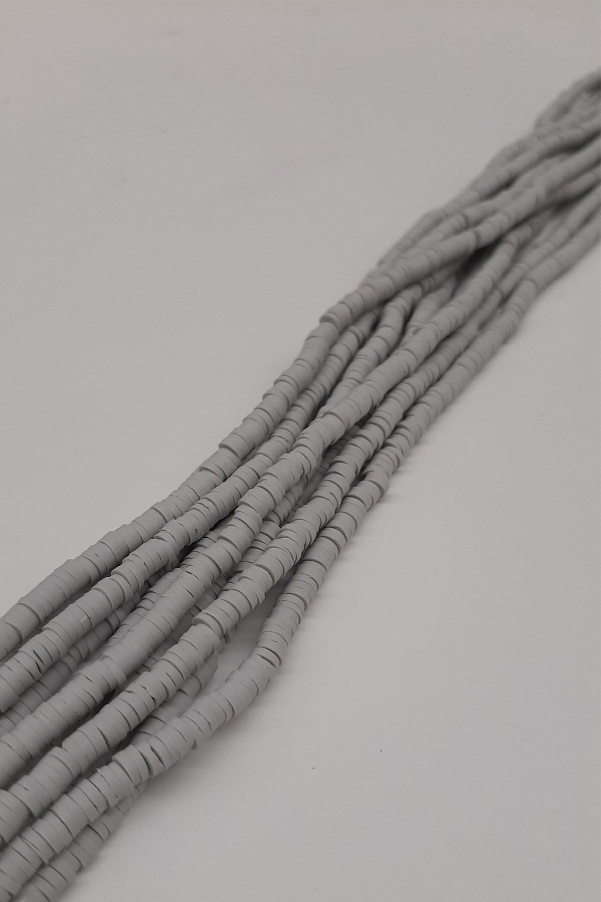 Gri Fimo Hamur Boncuk 4mm