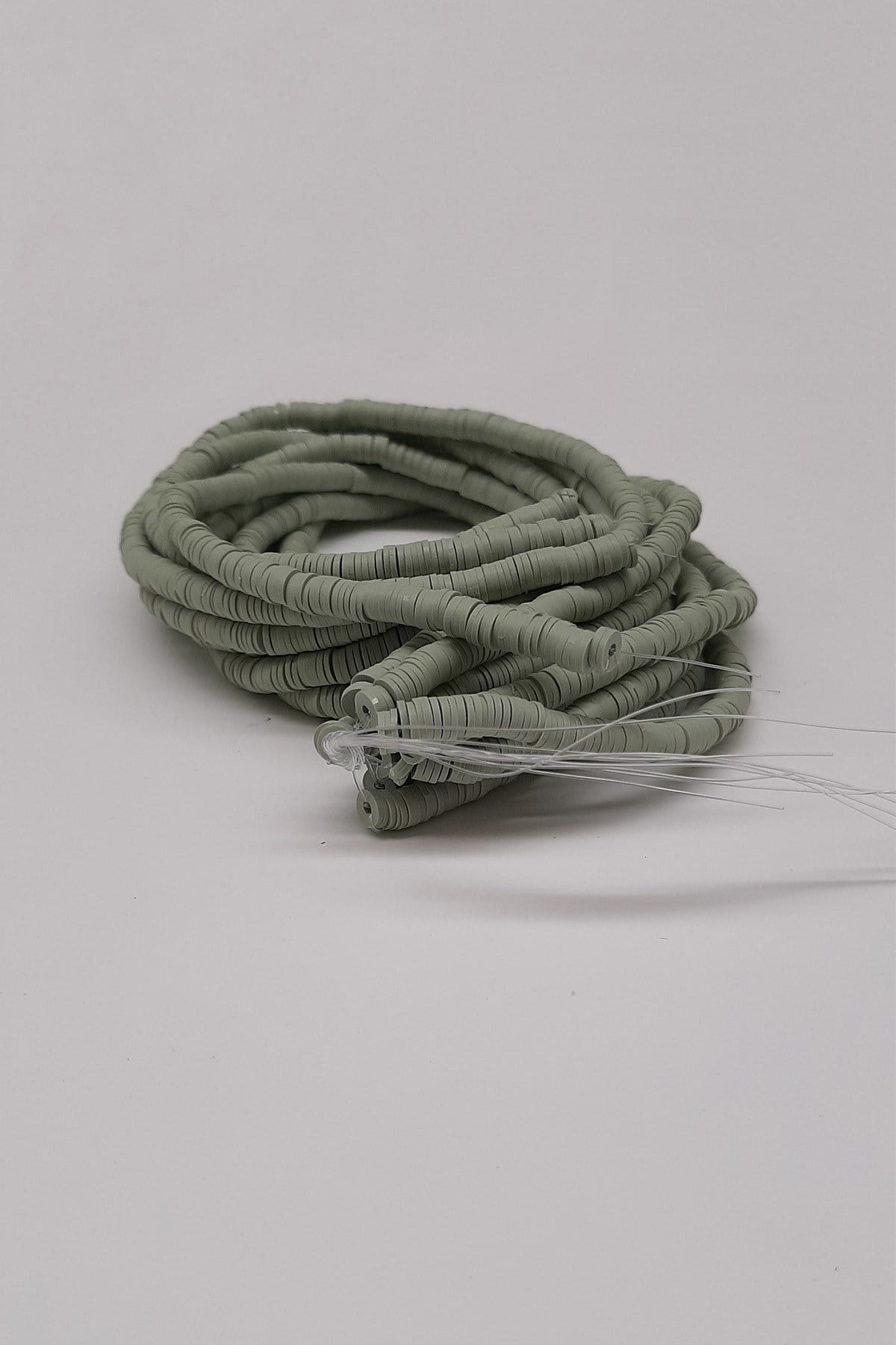 Gri Fimo Hamur Boncuk 6Mm