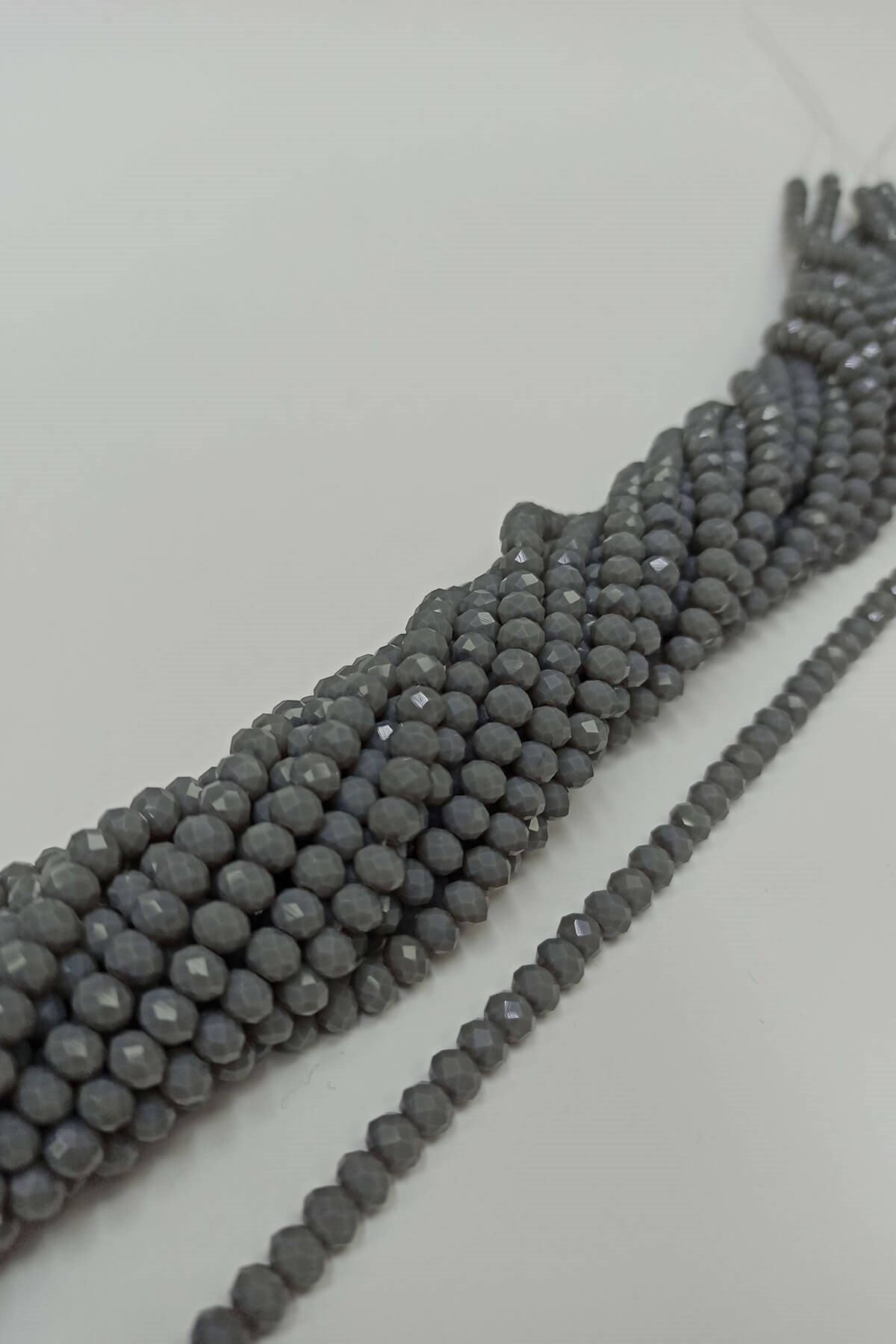 Gray Crystal Beads 6 mm