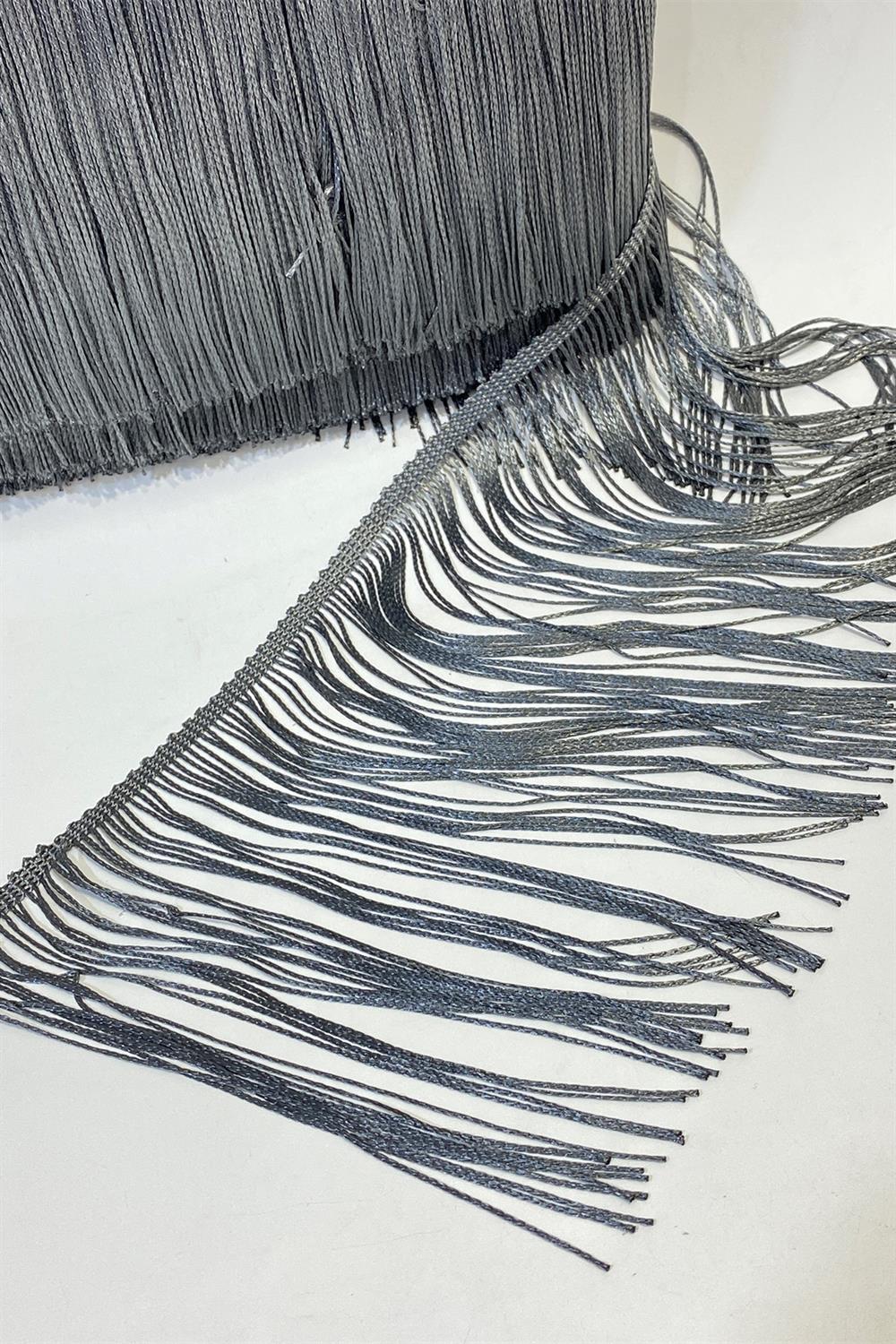 Gray Fringe Tassel Ribbon