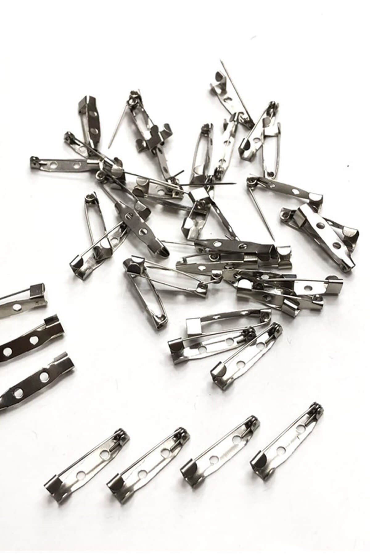 Gümüş Broş İğnesi 2,5 cm 10 adet