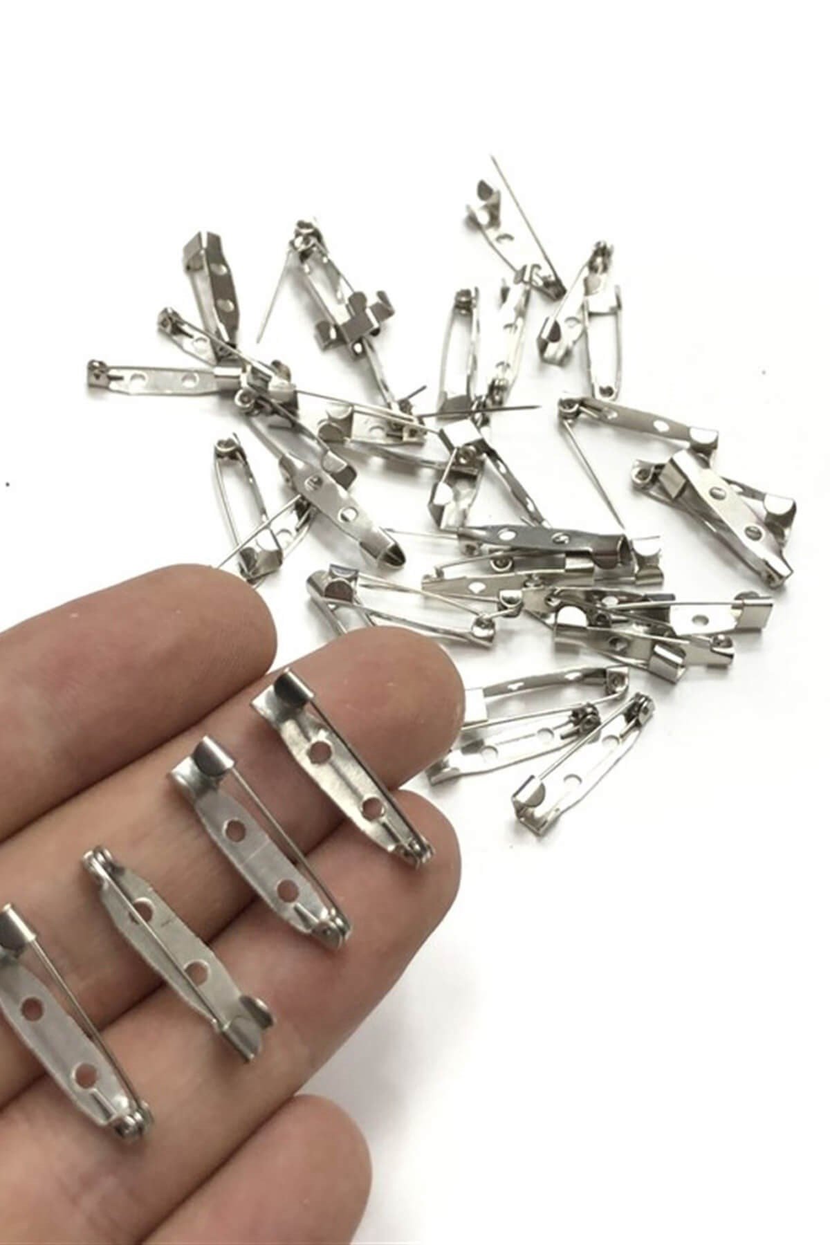 Gümüş Broş İğnesi 2,5 cm 10 adet