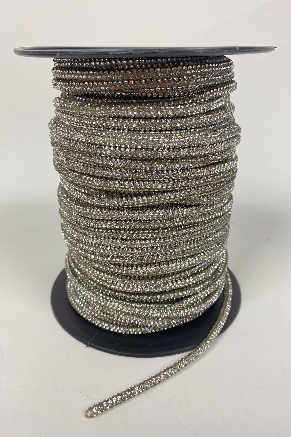 Silver Full Dense Stone Pipe Ribbon Cord