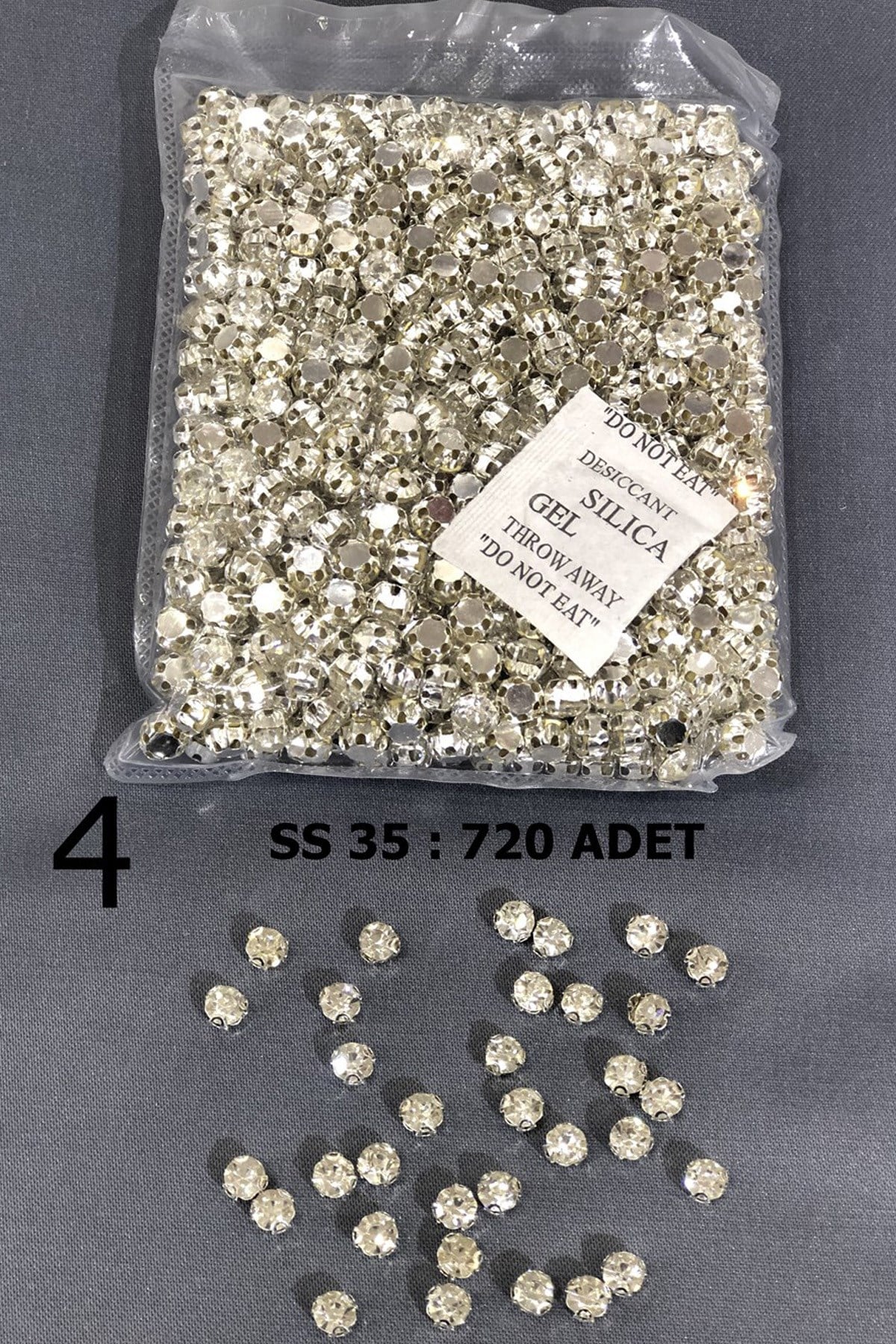 Gümüş Metal Kasalı Dikme Beyoğlu Taşı (1 paket)