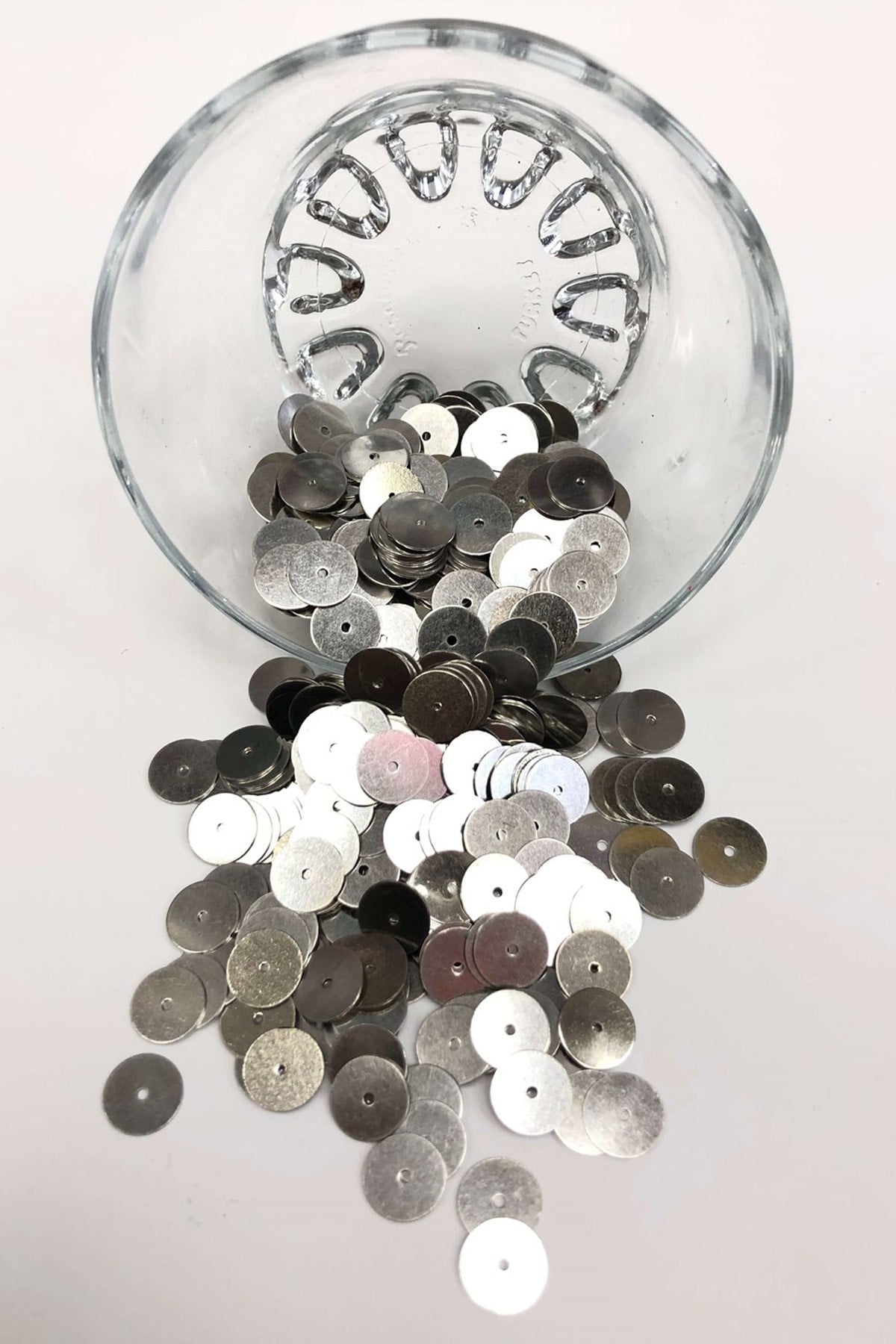 Gümüş Metal Pul 8 mm