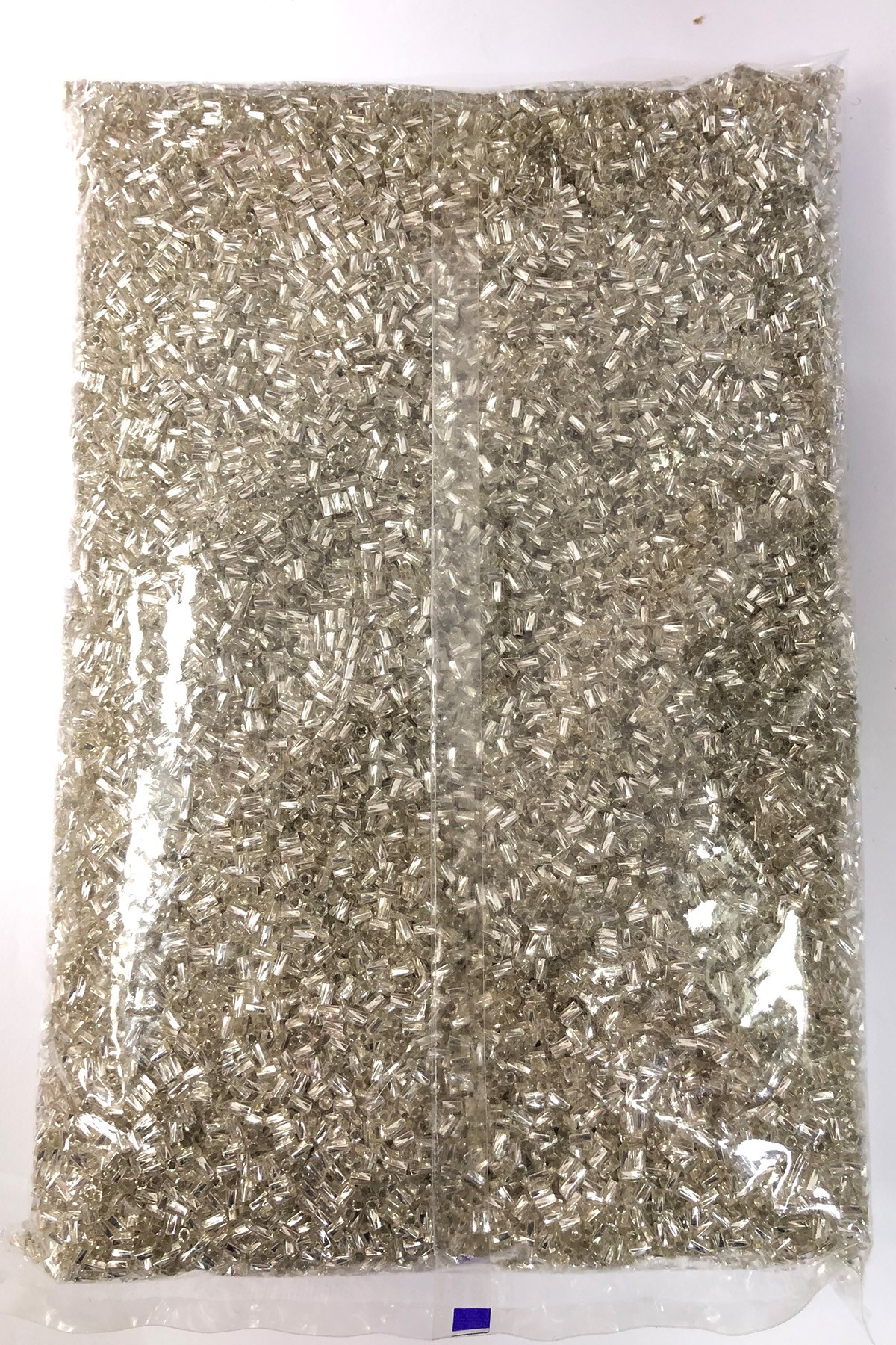 Gümüş Renk  Burgulu Kesme Boncuk 500 gr