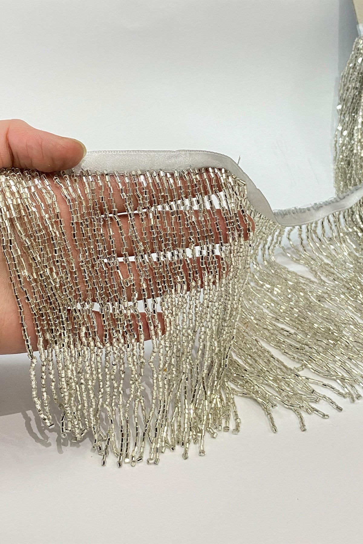 15 cm Fringe Tassel with Silver Color Beads