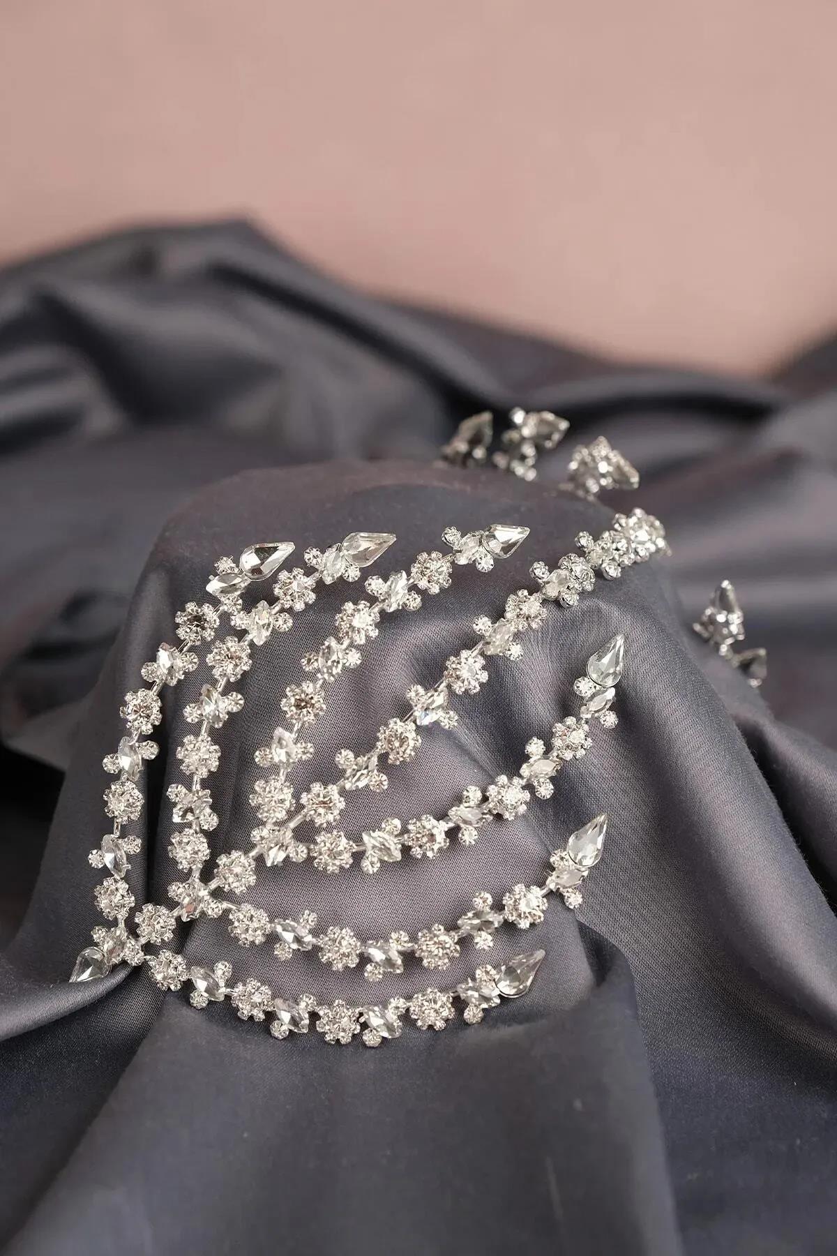 Silver Color Double Sided Helen Hair Accessory Bridal Tiara