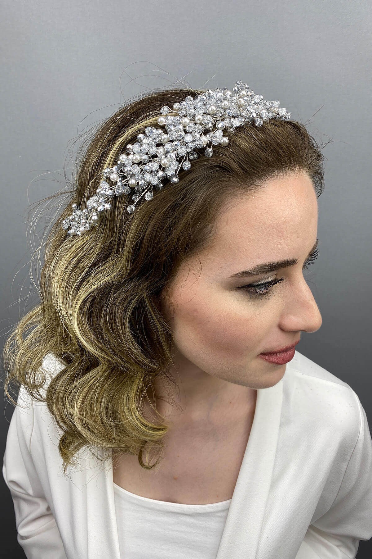 Silver Color Lisa Model Bridal Henna Crown