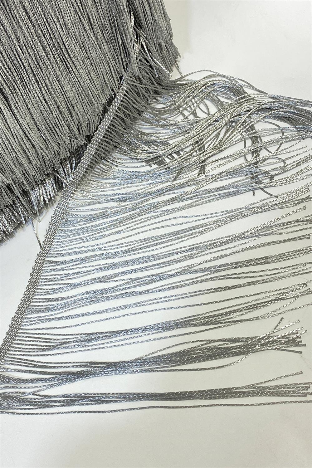 Gümüş Saçak Püskül Şerit